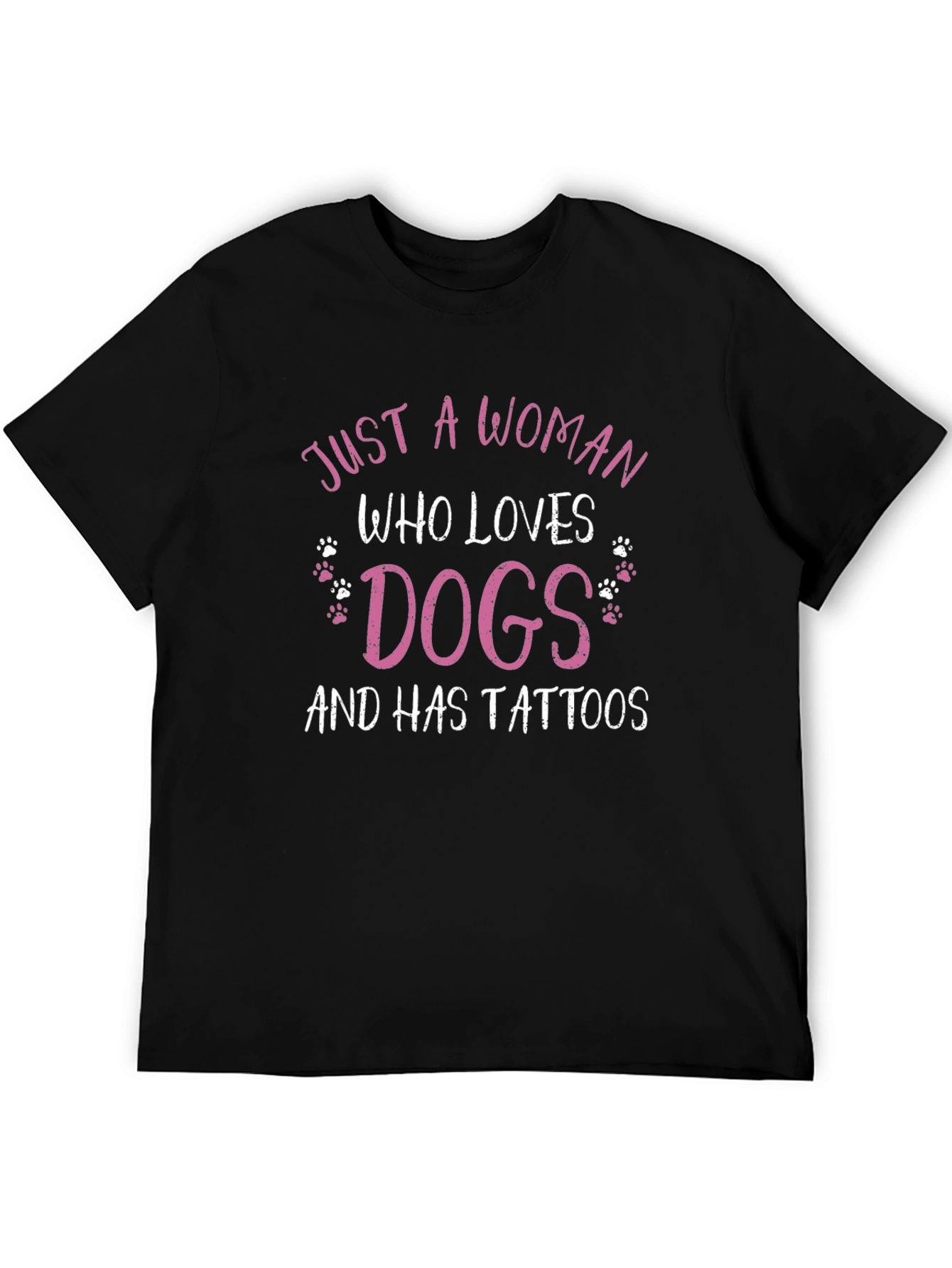 Woman Loves Dogs T-Shirt Tattooed Lady Tee