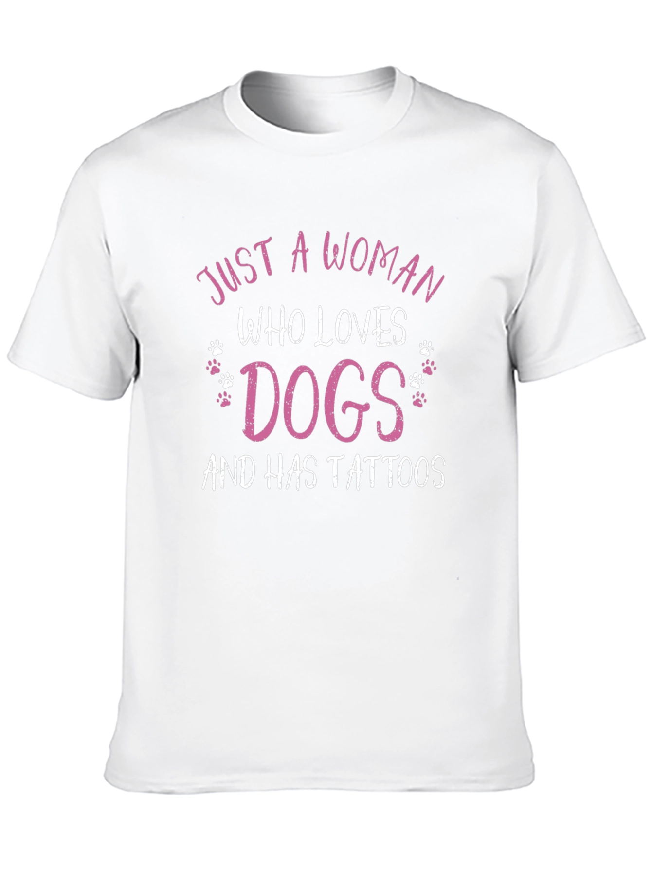 Woman Loves Dogs T-Shirt Tattooed Lady Tee