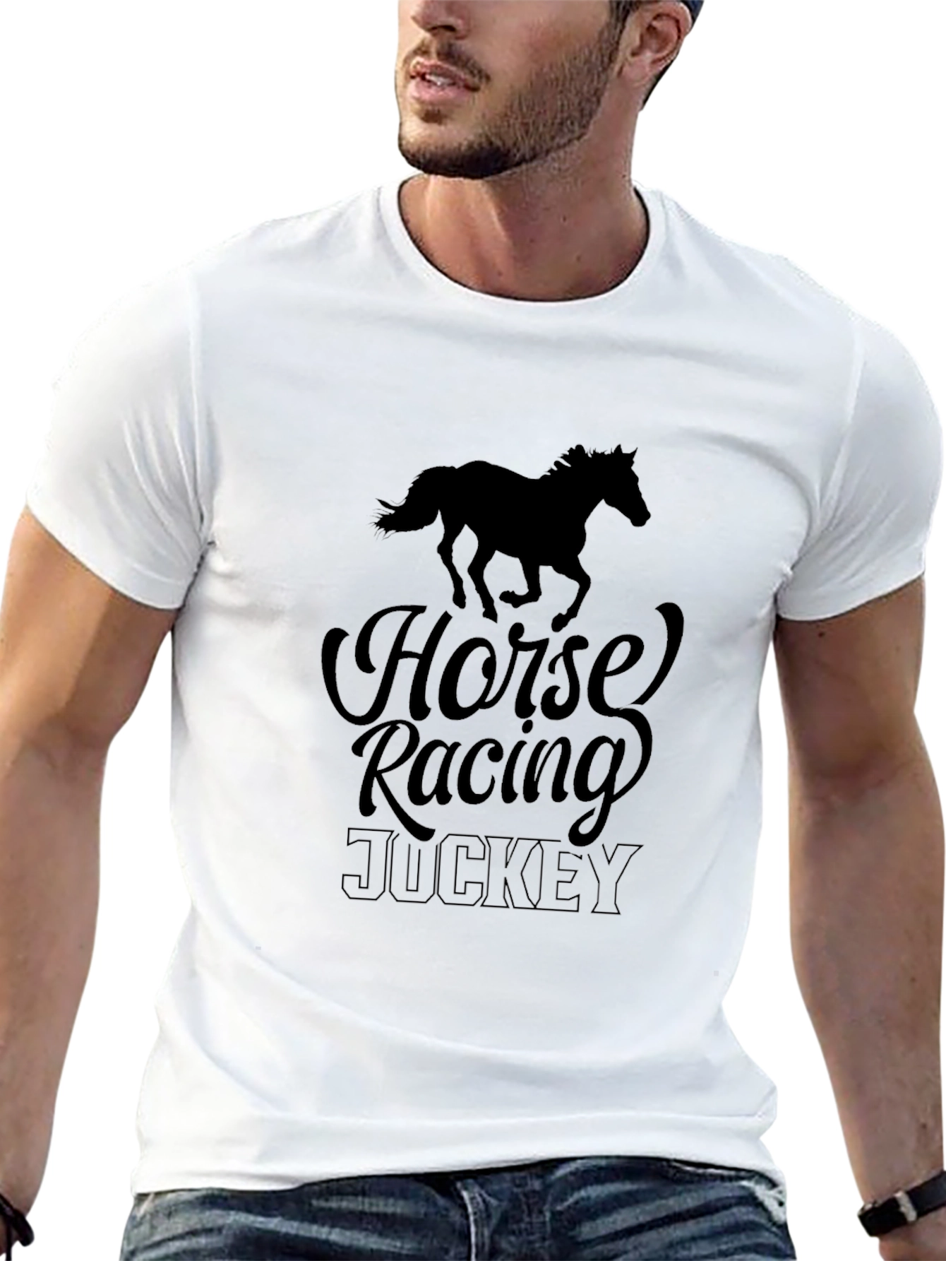 Horse Racing Jockey Graphic T-Shirt