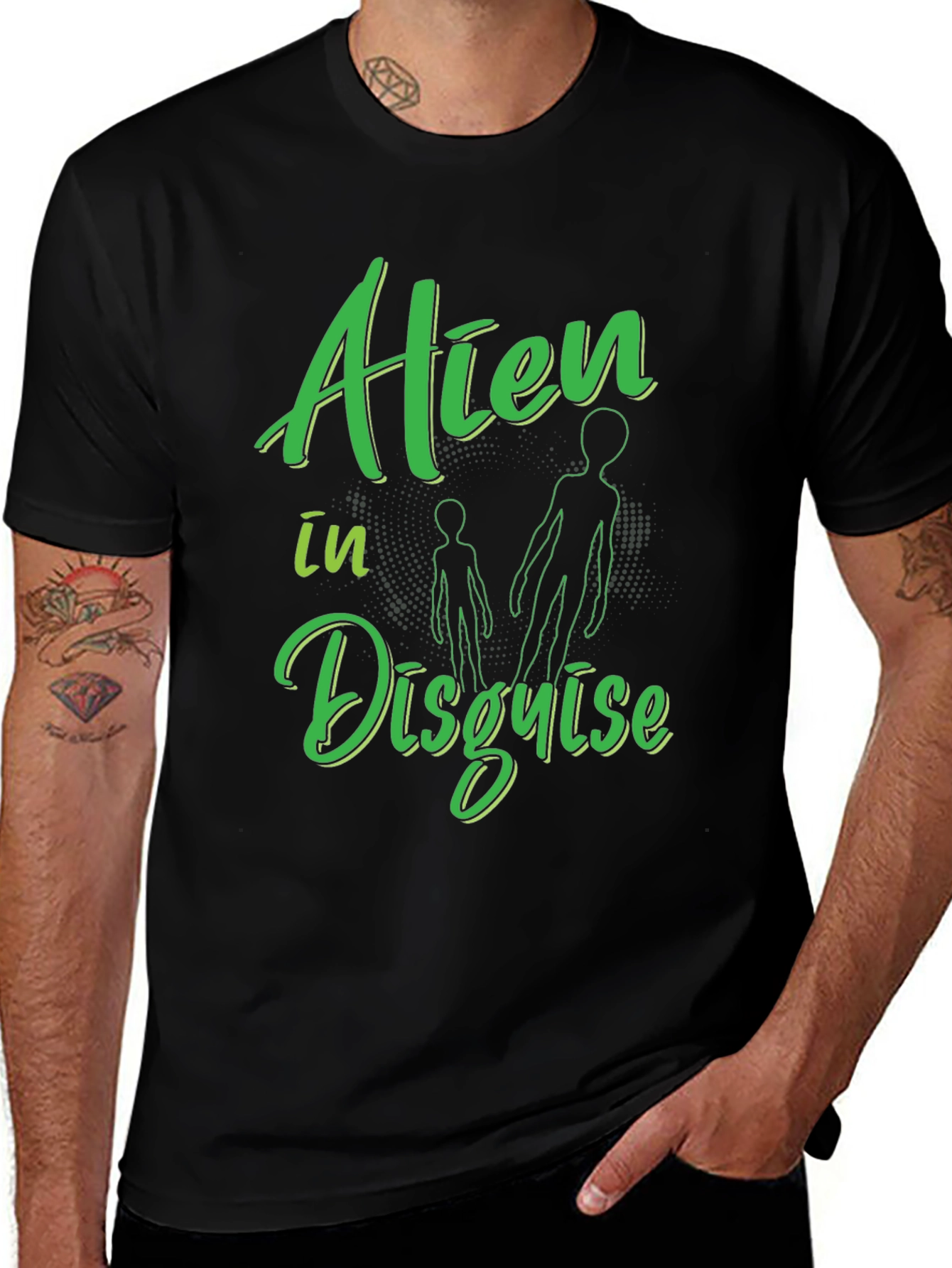Alien in Disguise Graphic T-Shirt Black