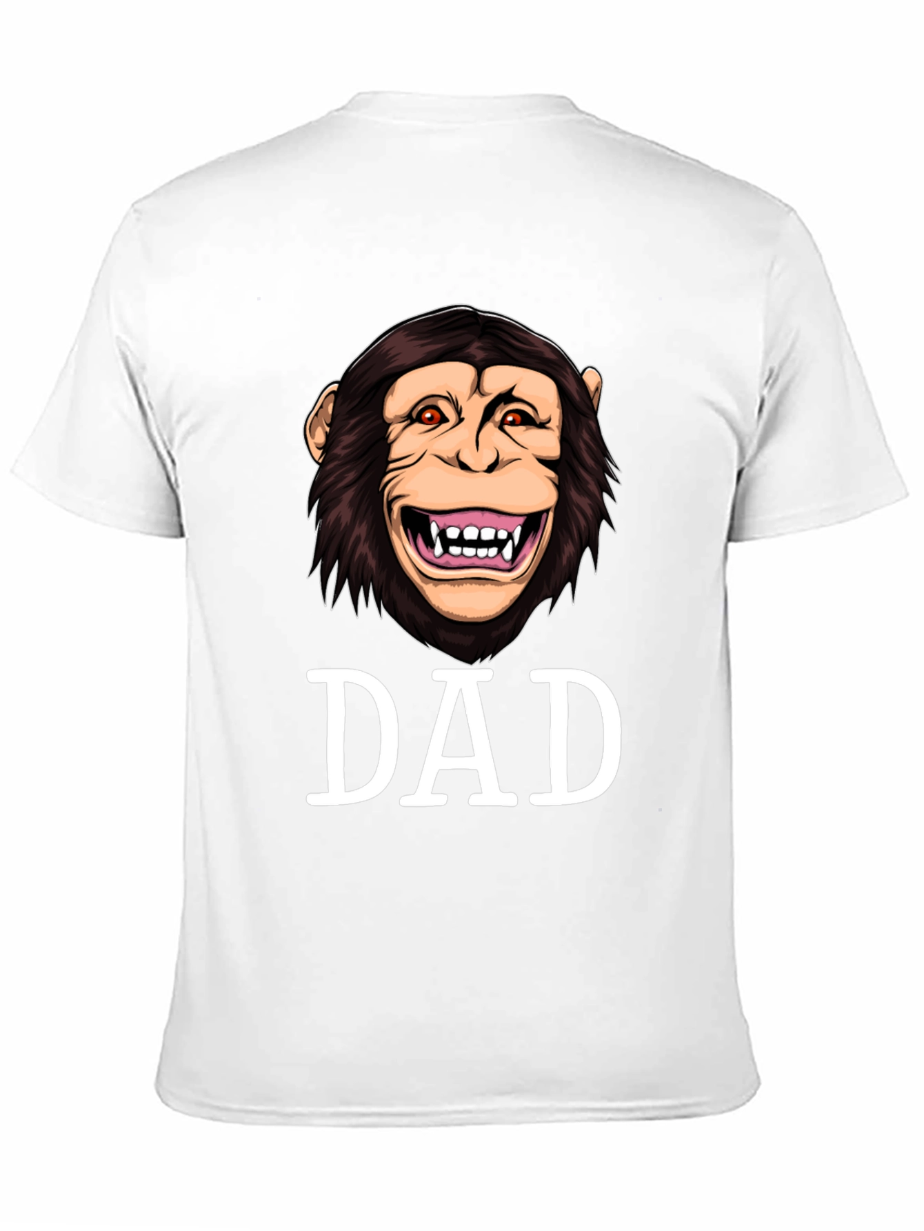 Funny Monkey Dad Graphic Tee - Black