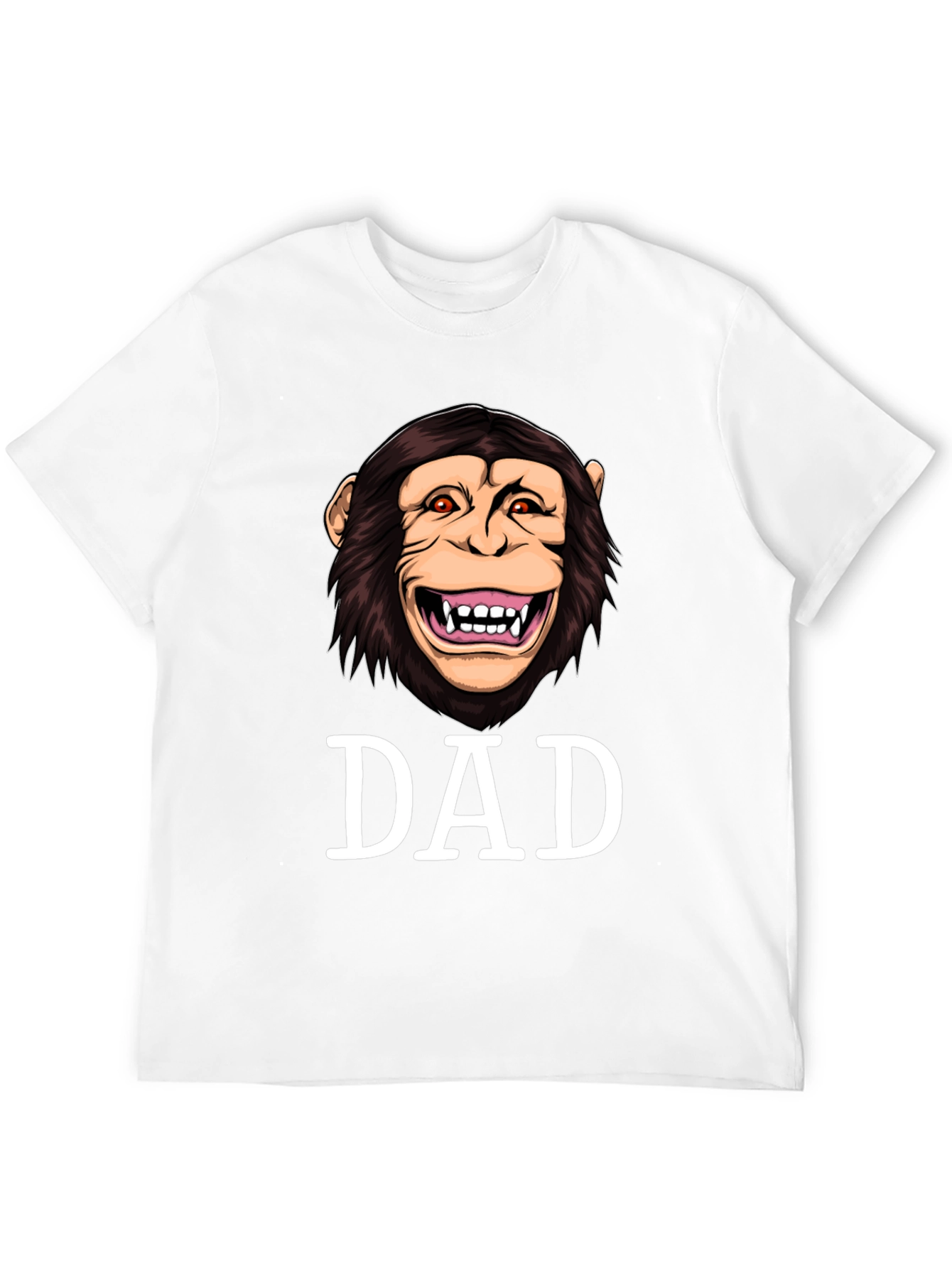 Funny Monkey Dad Graphic Tee - Black