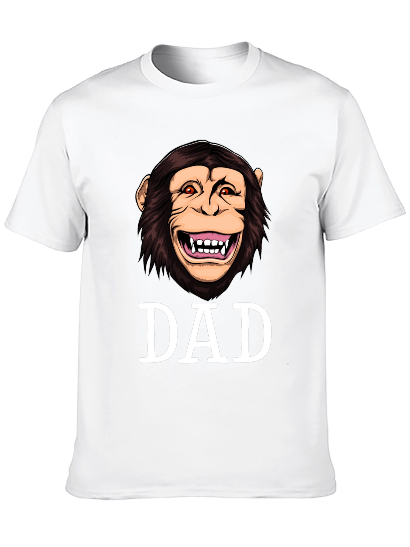 Funny Monkey Dad Graphic Tee - Black