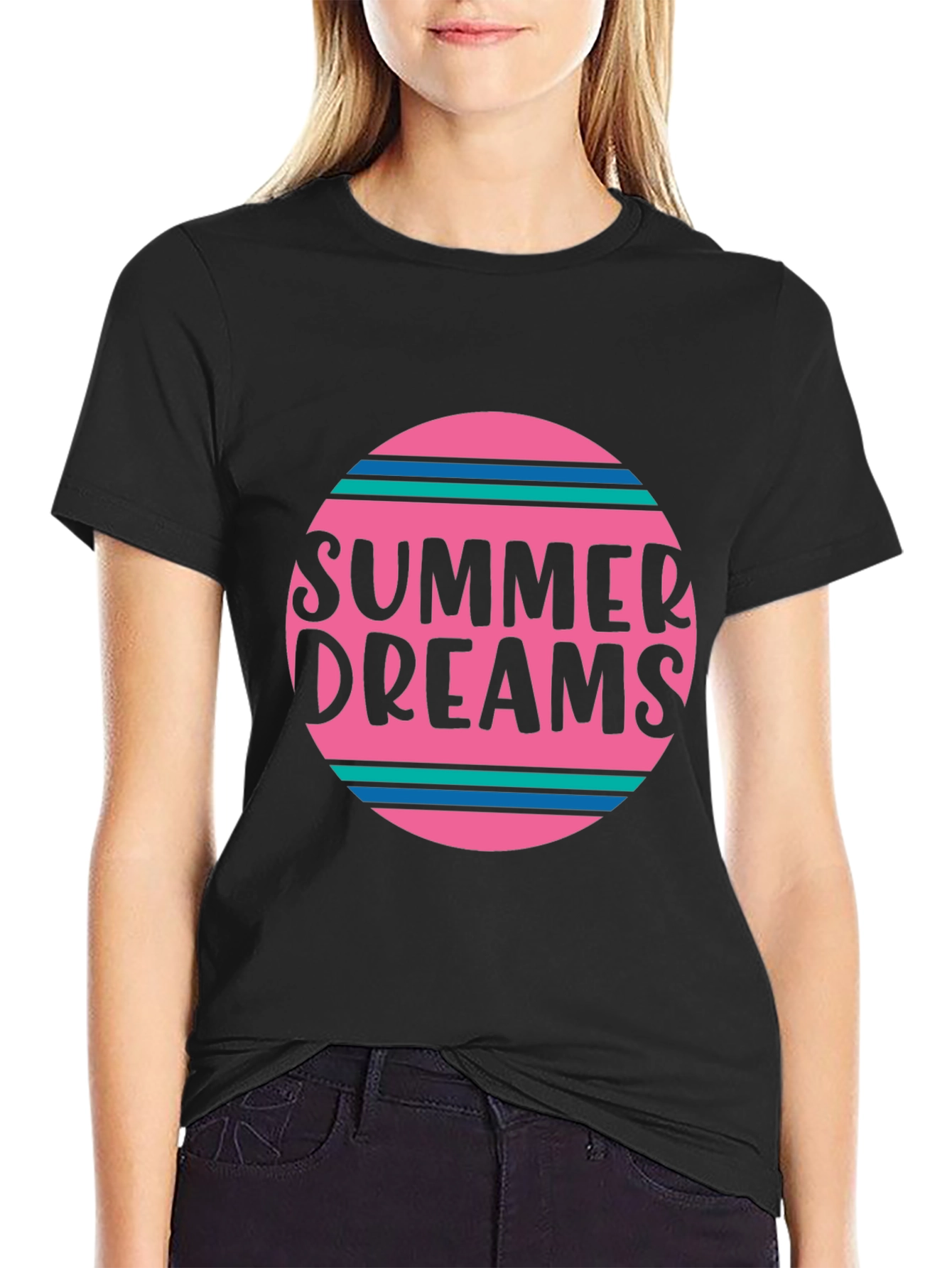 Summer Dreams Graphic Tee - Black