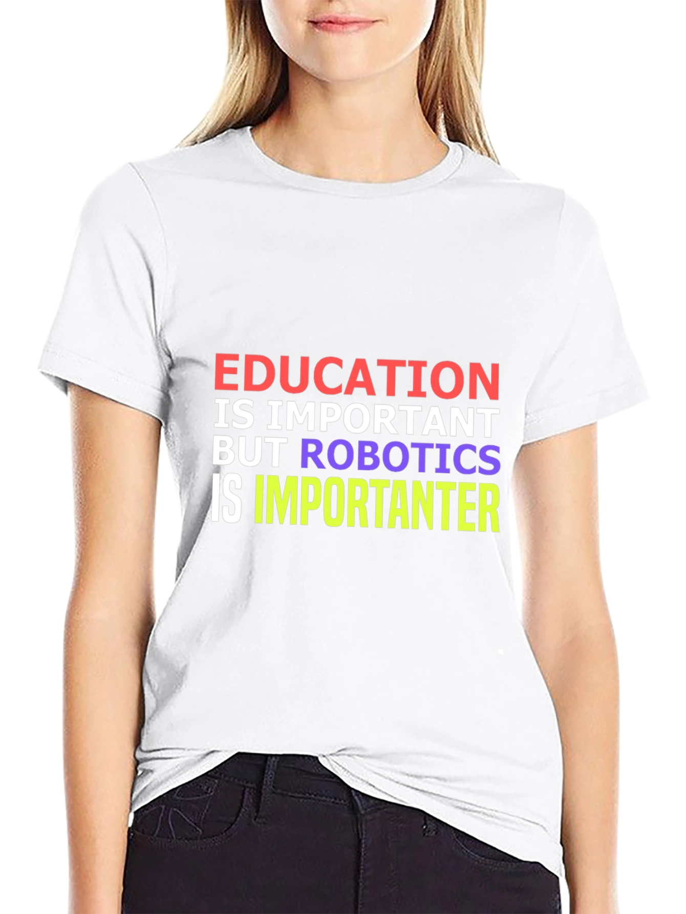 Education vs Robotics Funny T-Shirt