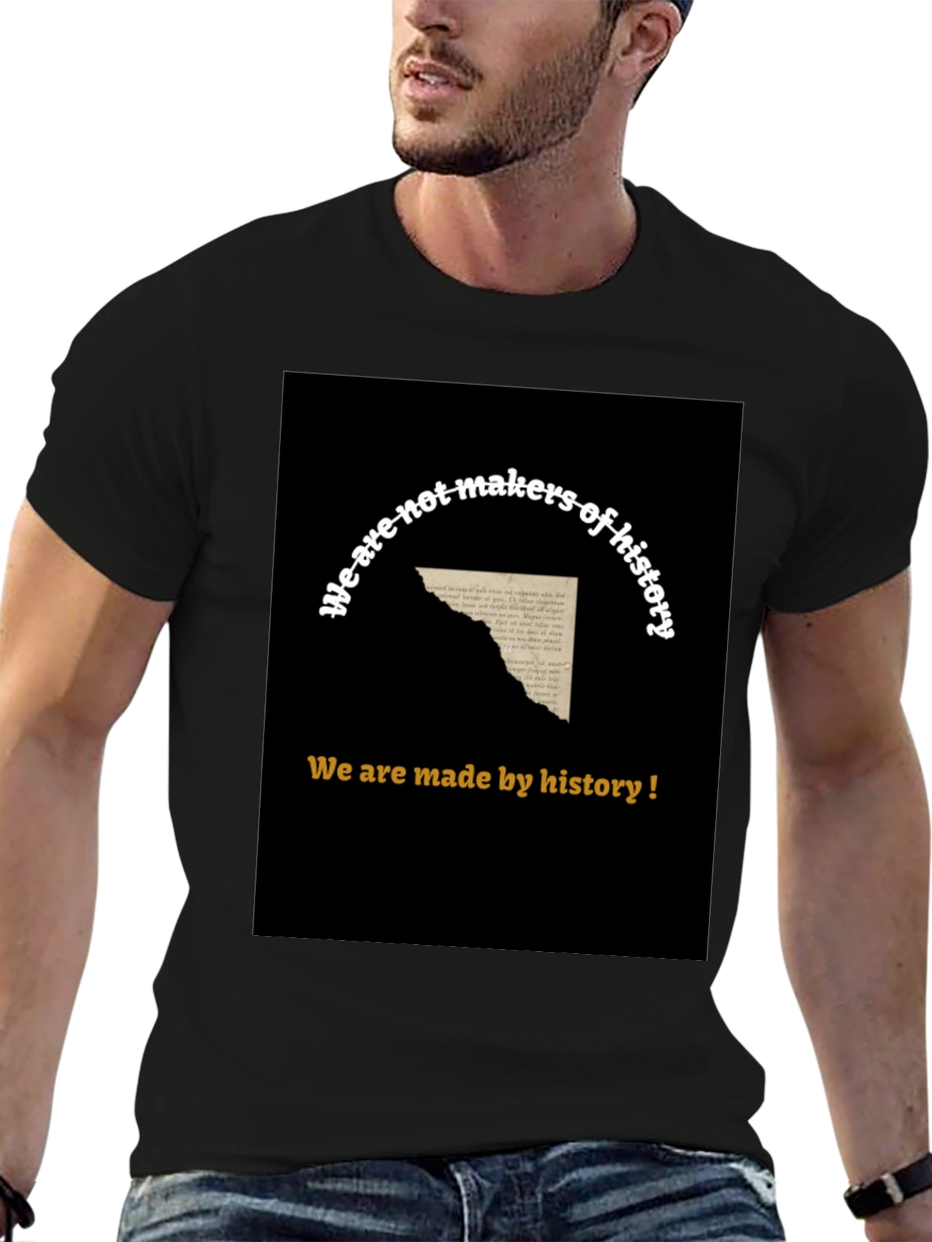History T-Shirt - Mens Black Graphic Tee