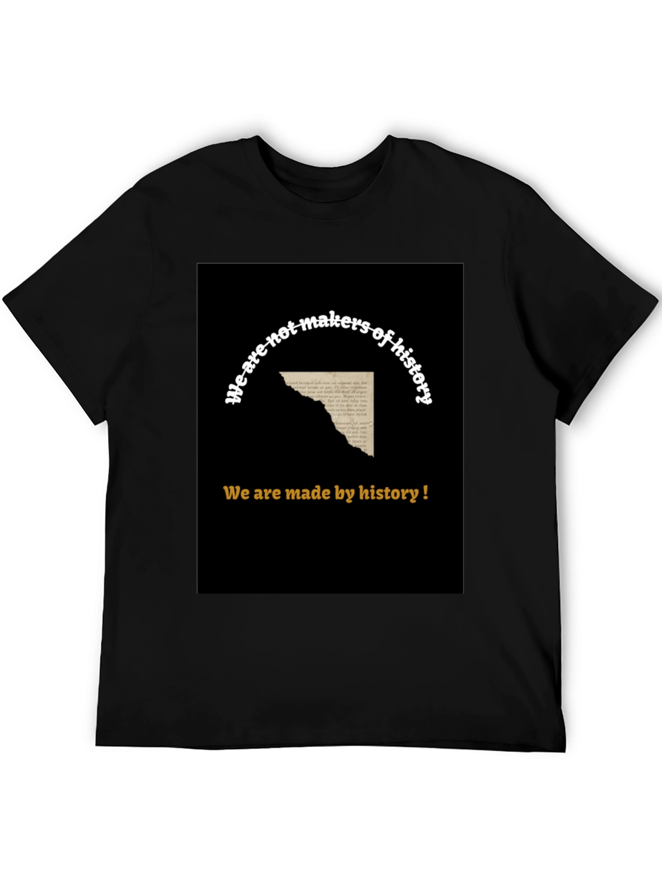 History T-Shirt - Mens Black Graphic Tee
