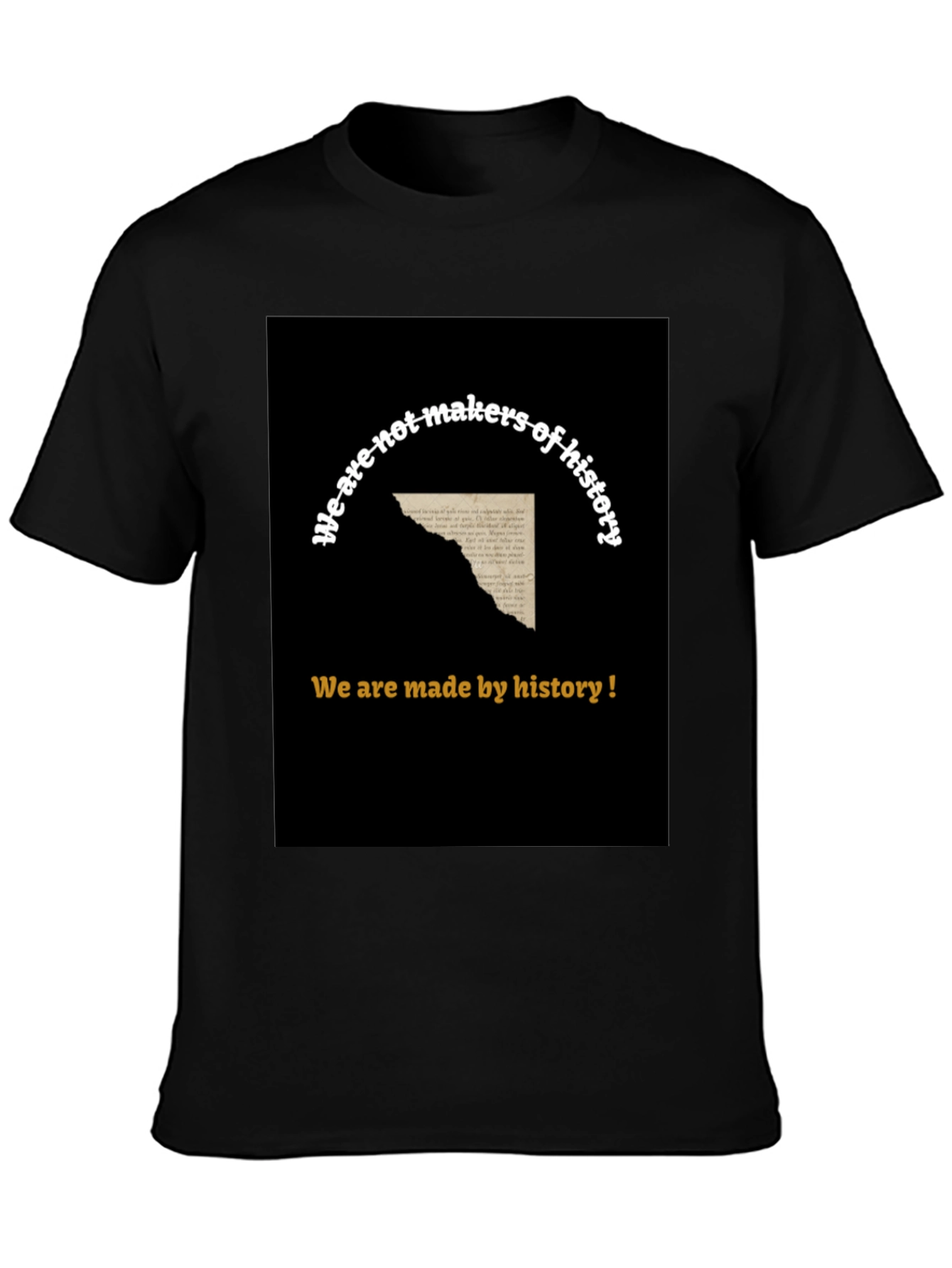 History T-Shirt - Mens Black Graphic Tee