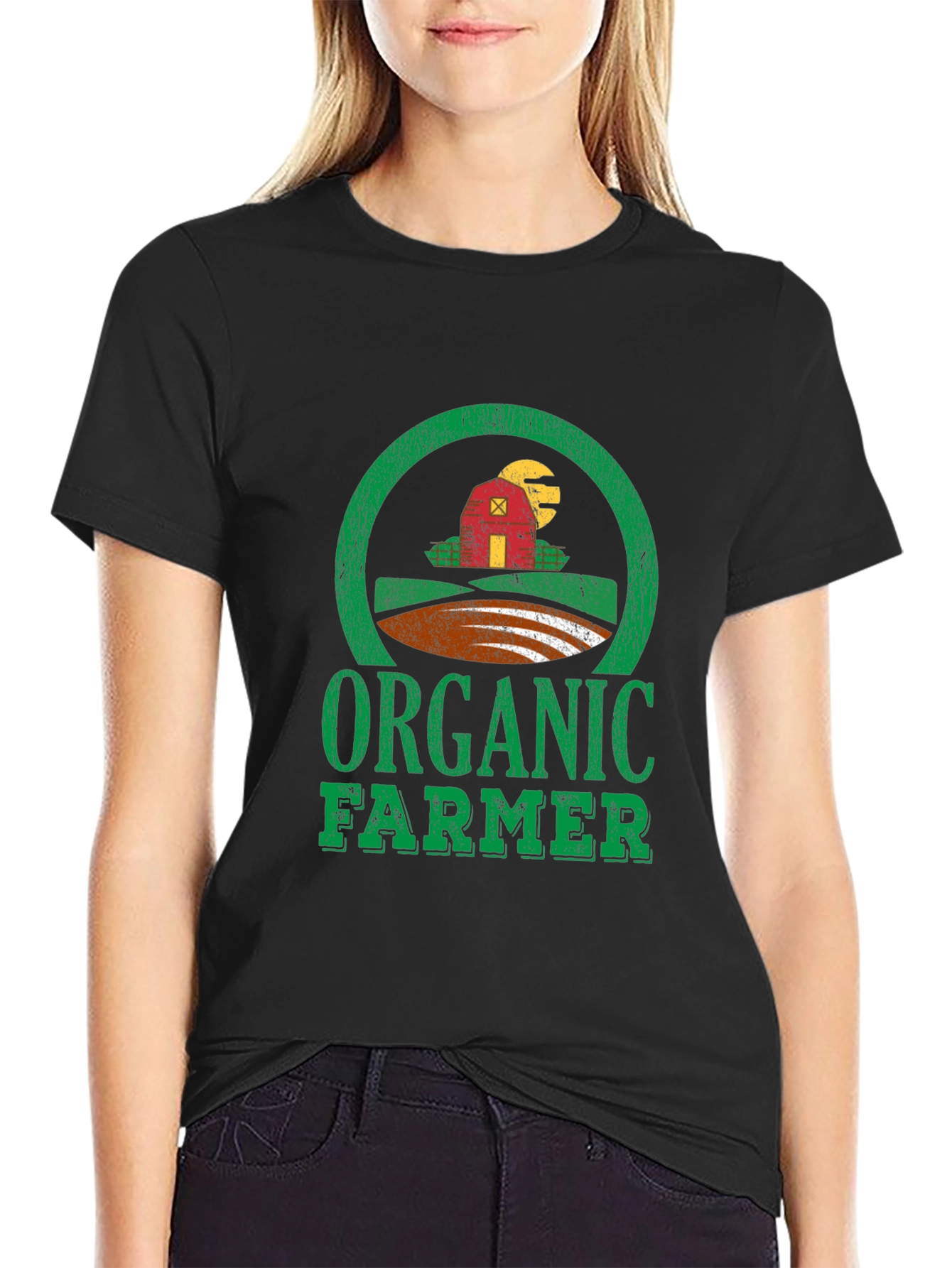 Organic Farmer Graphic Tee - Black