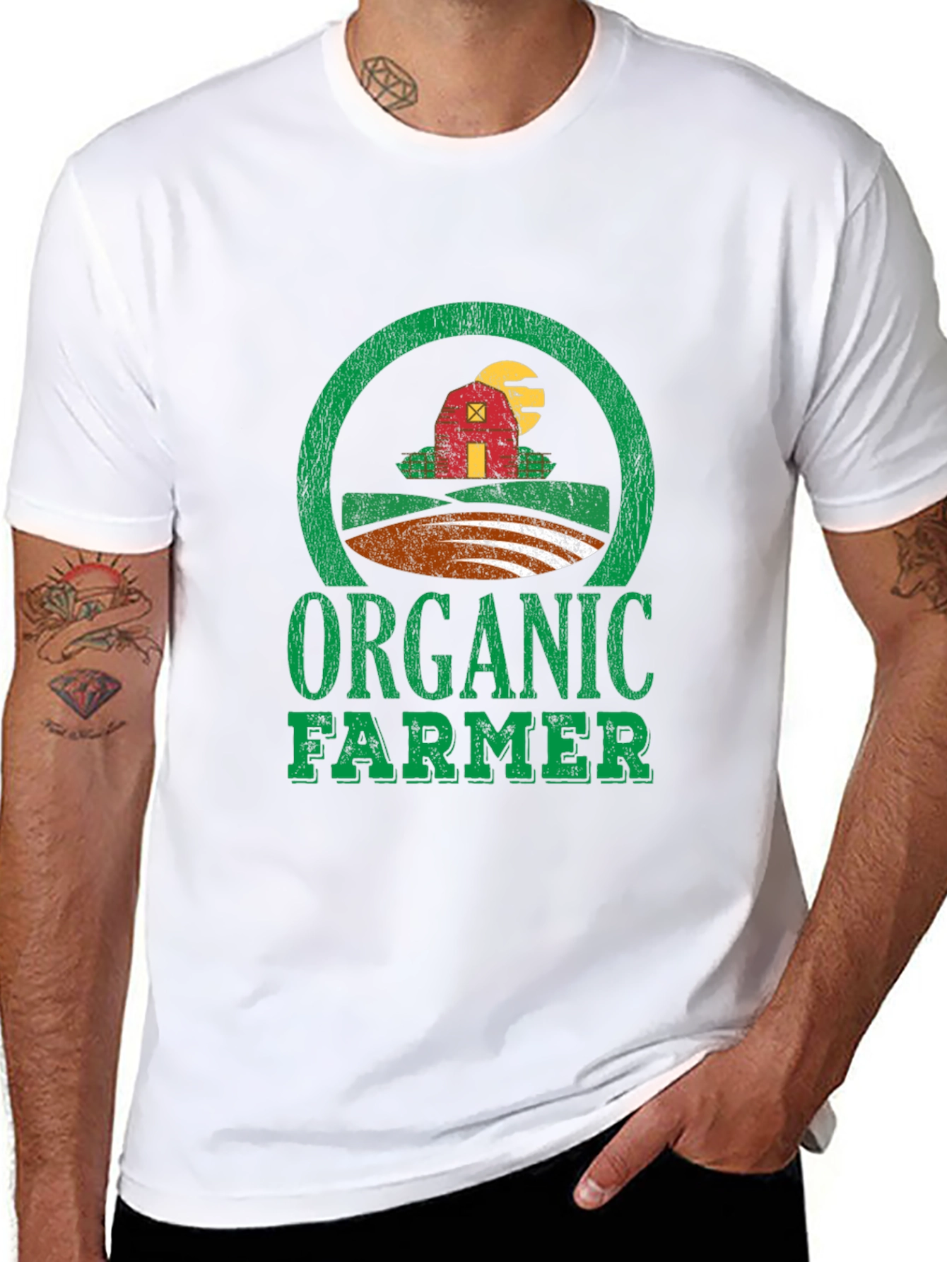 Organic Farmer Graphic Tee - Black