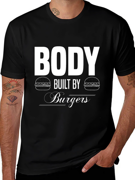 Body Built By Burgers Black T-Shirt