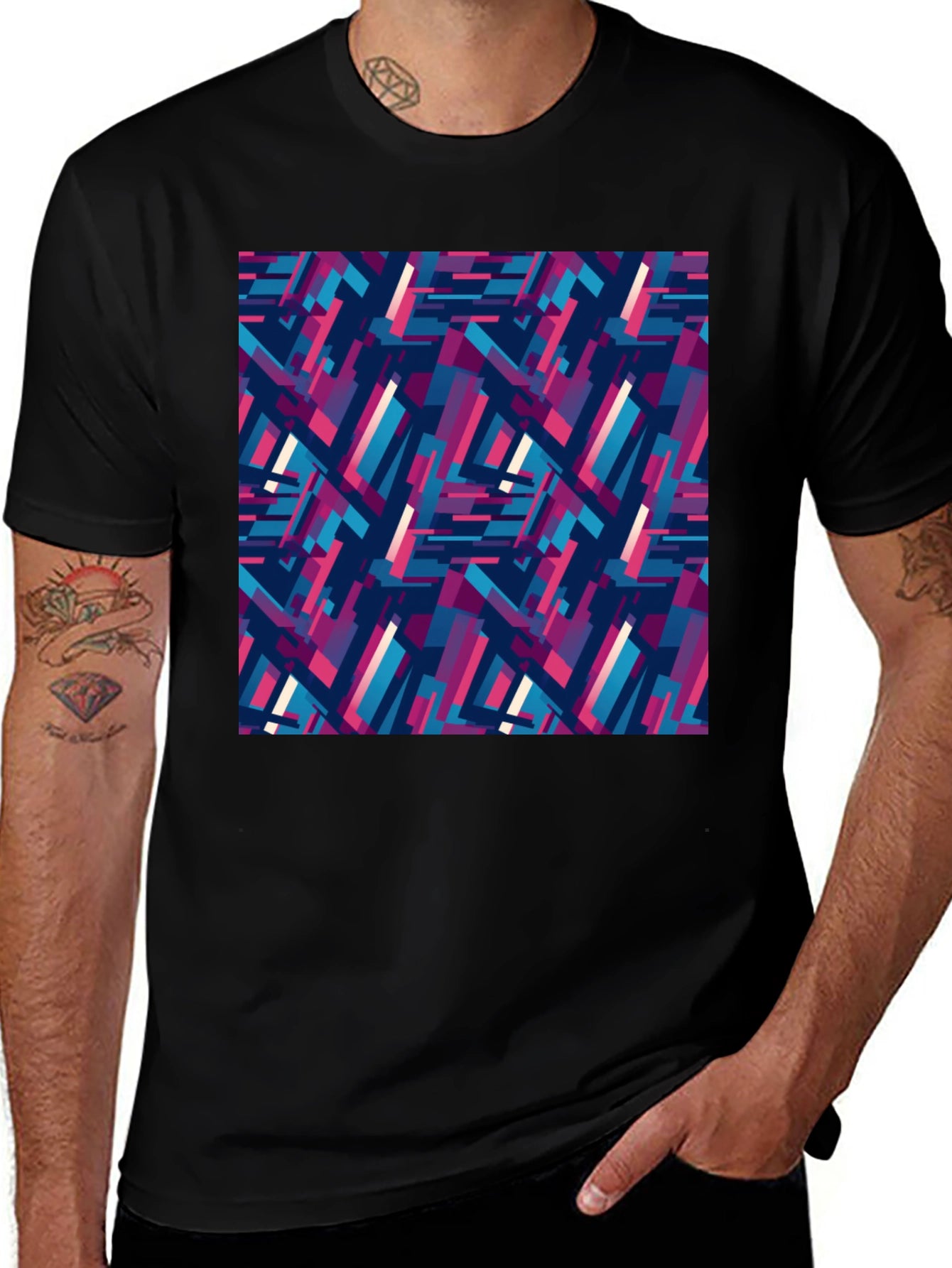 Abstract Geometric Pattern Tee