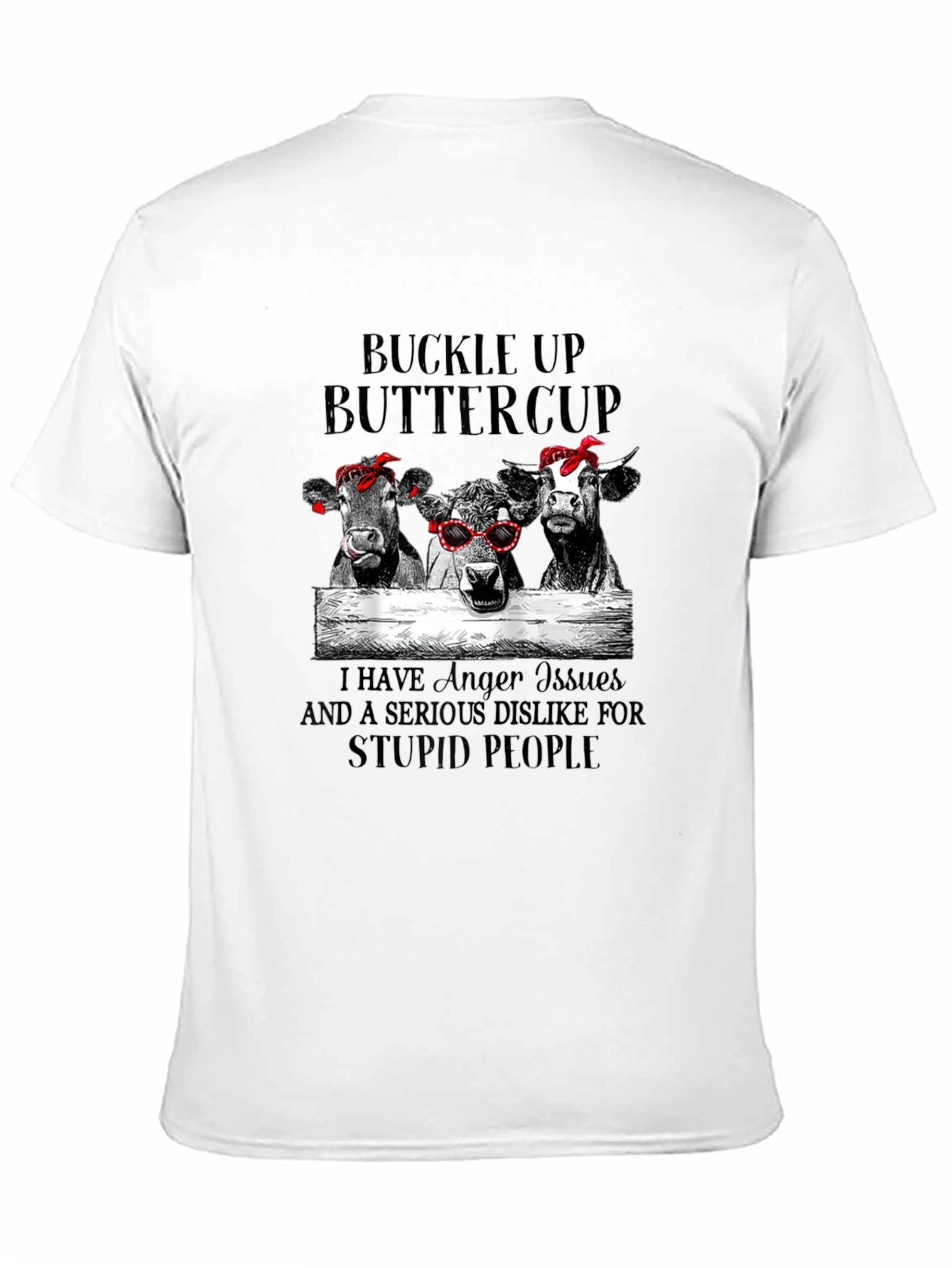 Buckle Up Buttercup Cows Graphic Tee