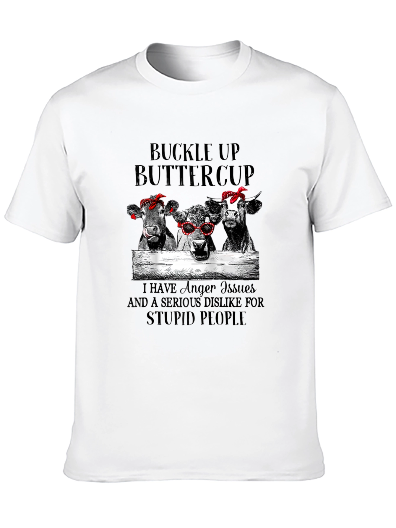Buckle Up Buttercup Cows Graphic Tee