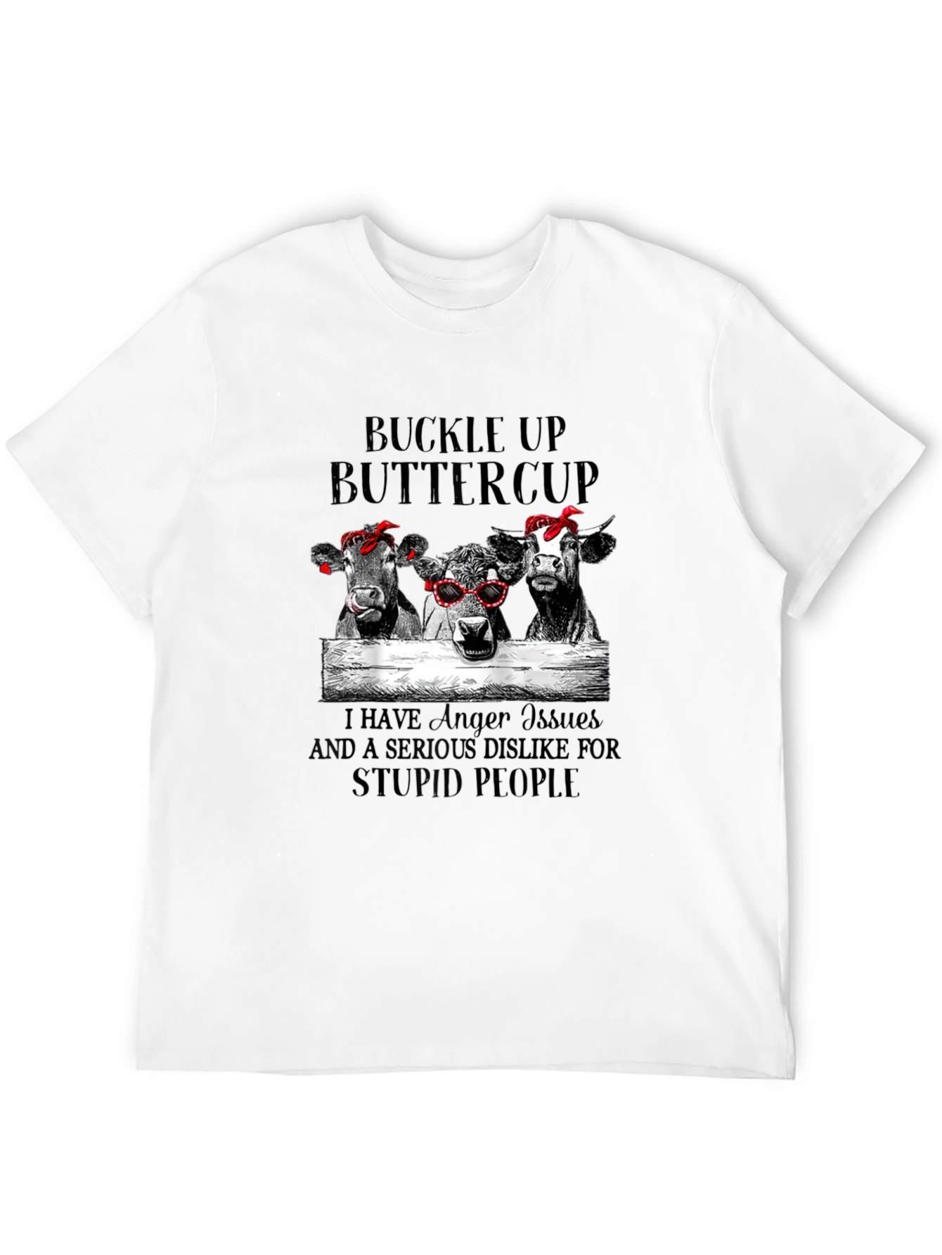 Buckle Up Buttercup Cows Graphic Tee