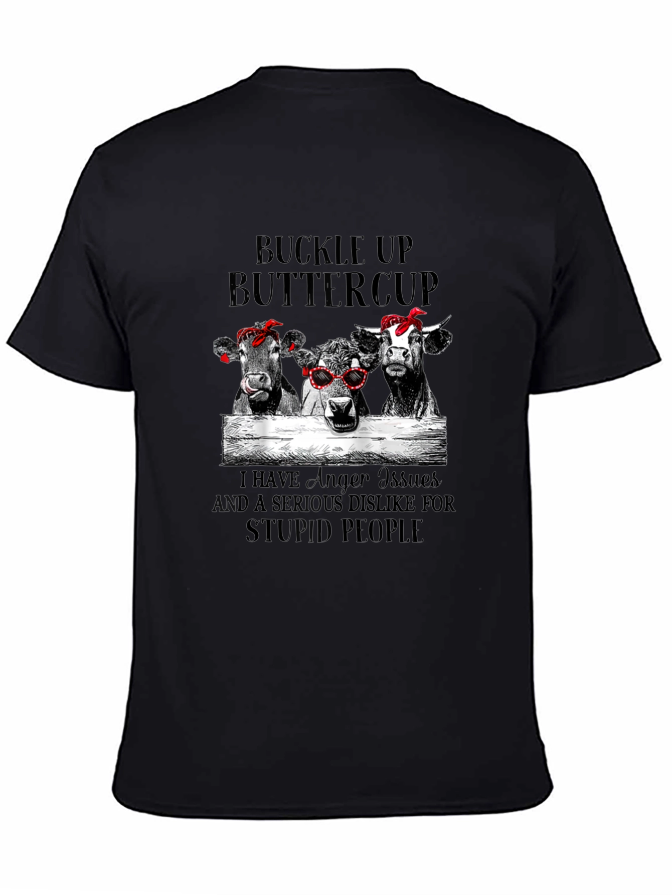Buckle Up Buttercup Cows Graphic Tee