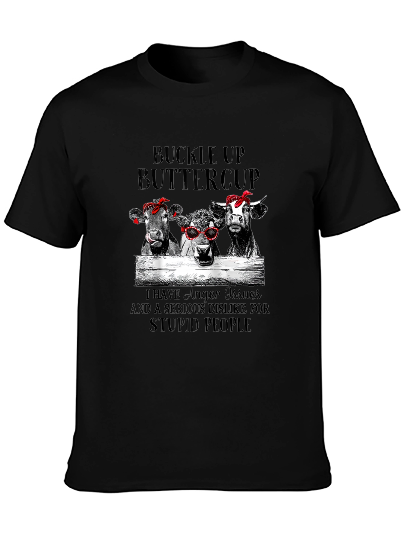 Buckle Up Buttercup Cows Graphic Tee