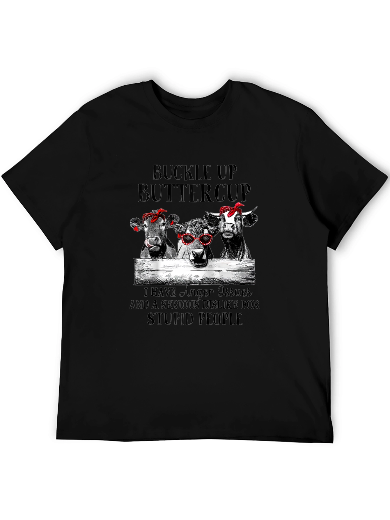 Buckle Up Buttercup Cows Graphic Tee