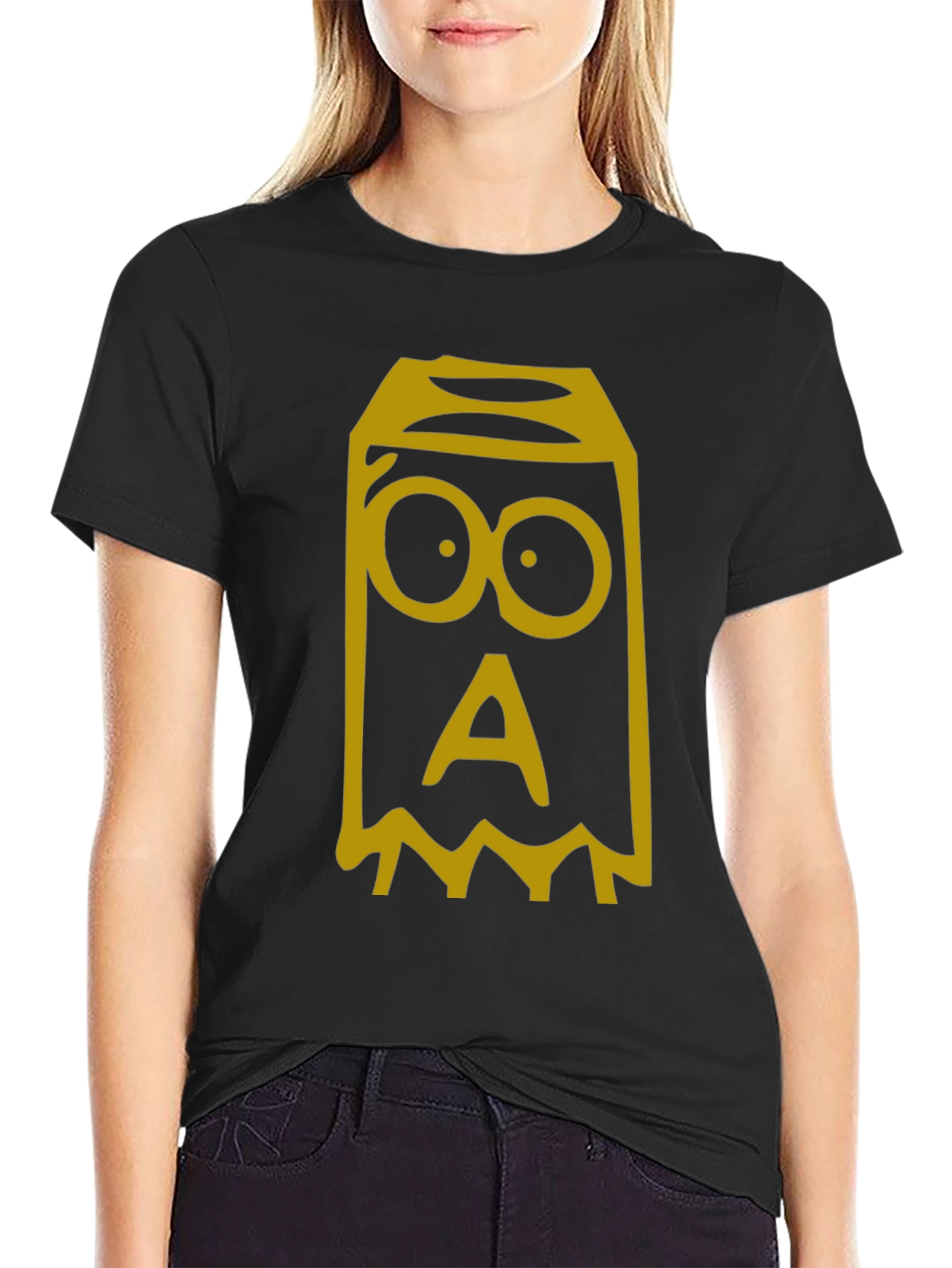 Monster Graphic Tee - Black Cotton T-Shirt