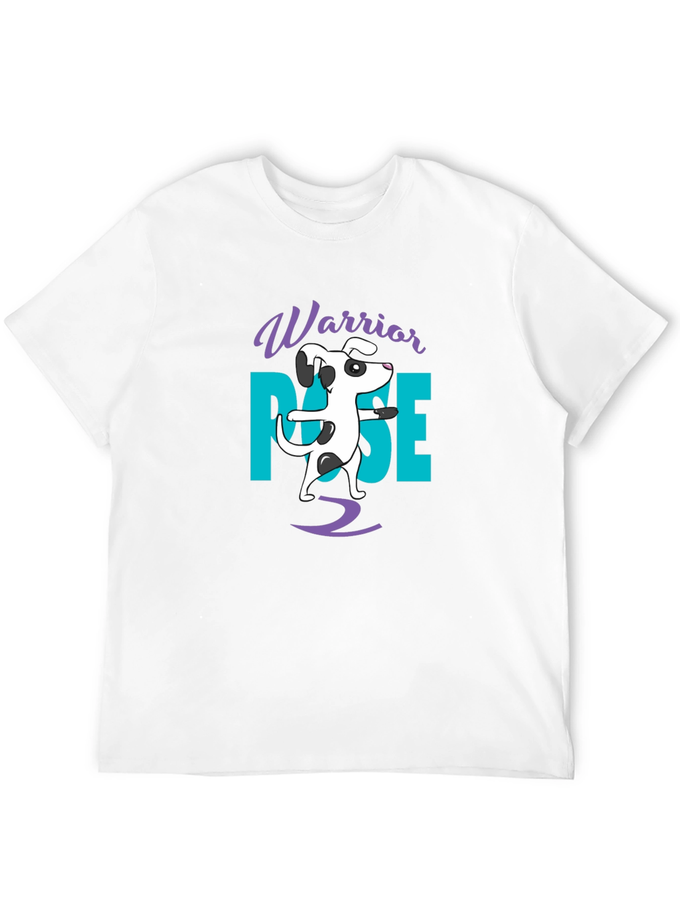 Warrior Pose Dog Black T-Shirt