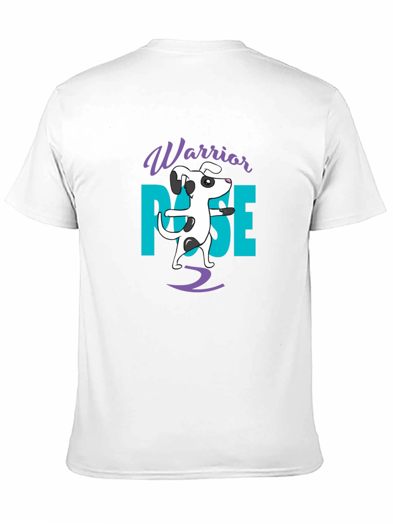 Warrior Pose Dog Black T-Shirt