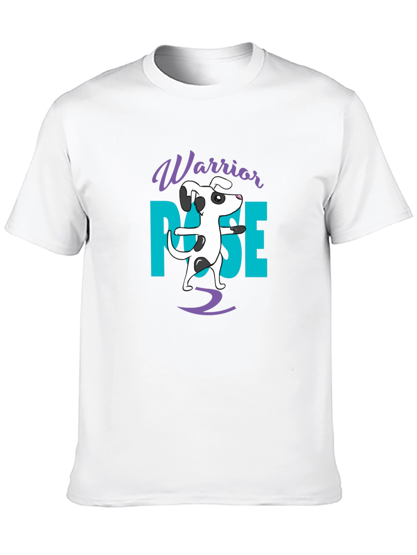 Warrior Pose Dog Black T-Shirt