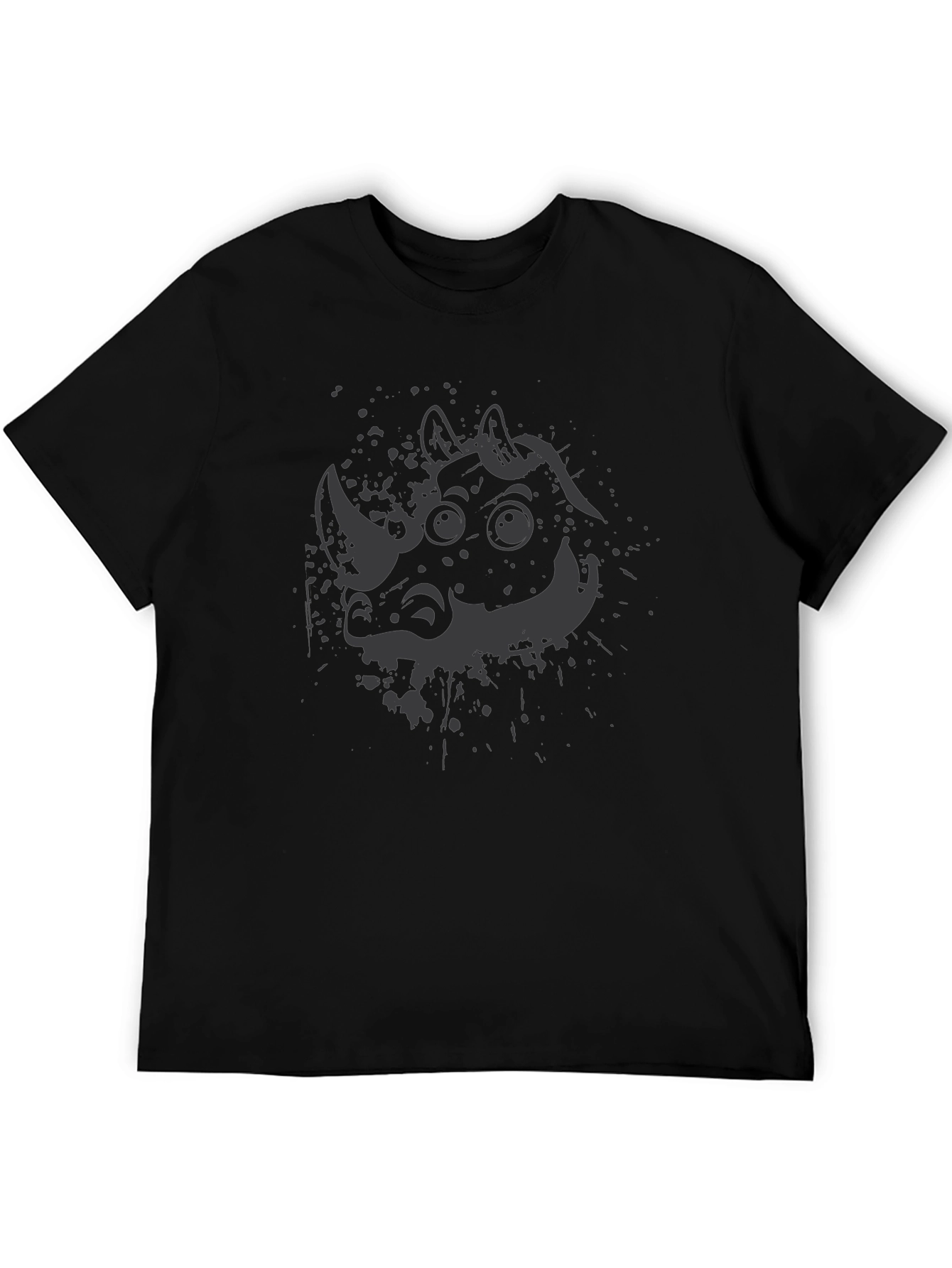 Rhinoceros Graphic Print Crew Neck T-Shirt