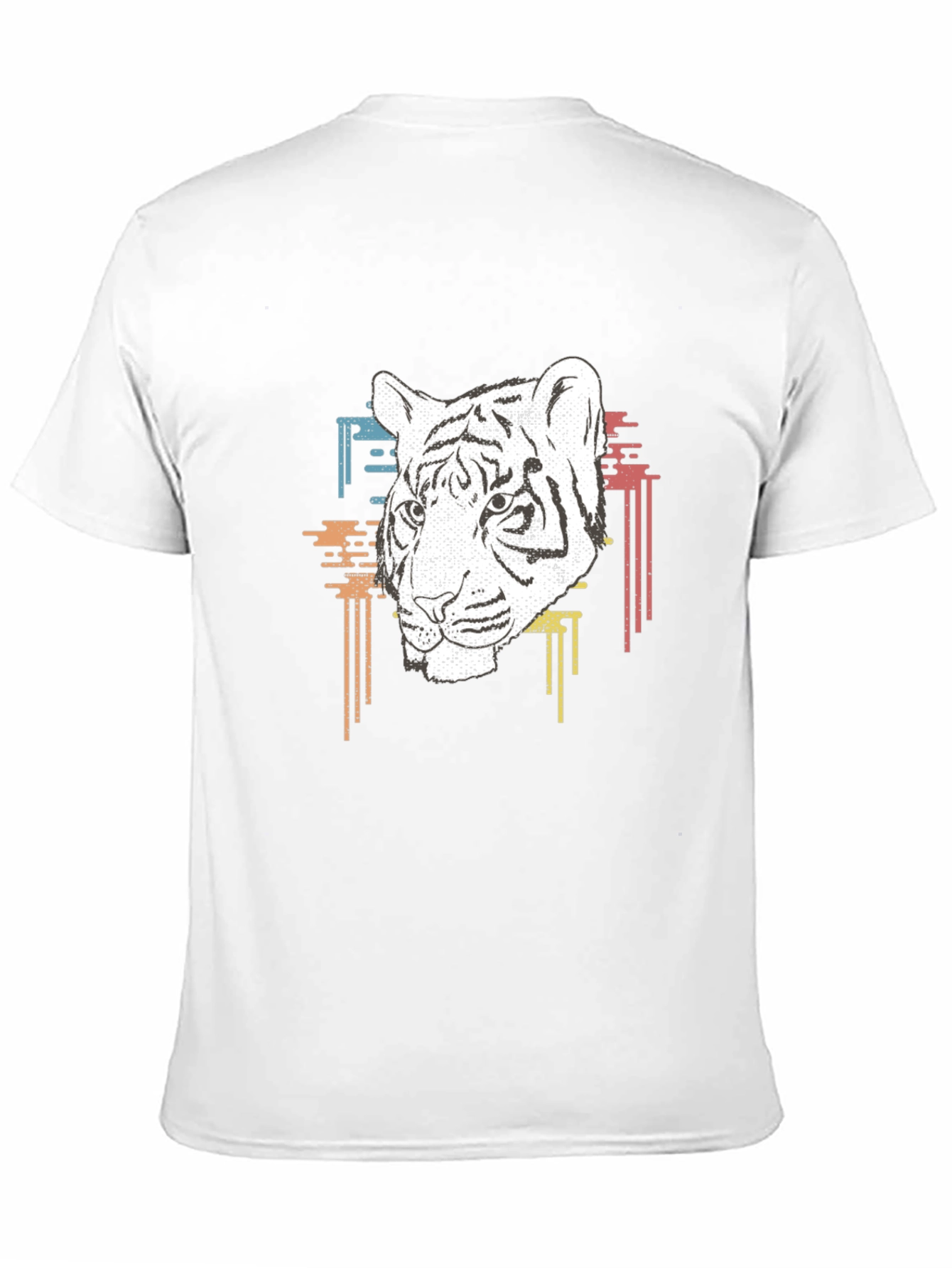Tiger Graphic Print Mens Black T-Shirt