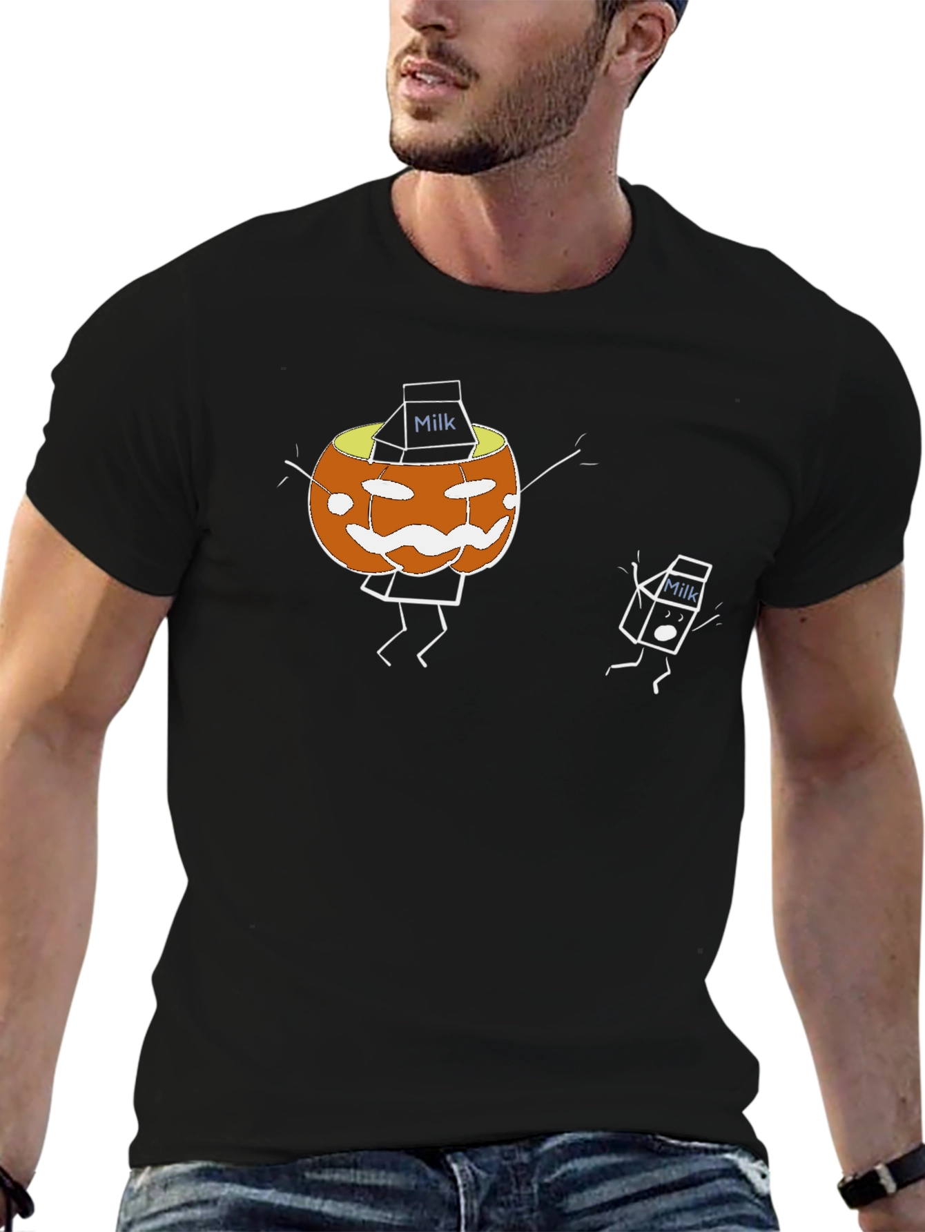 Funny Pumpkin Milk T-Shirt
