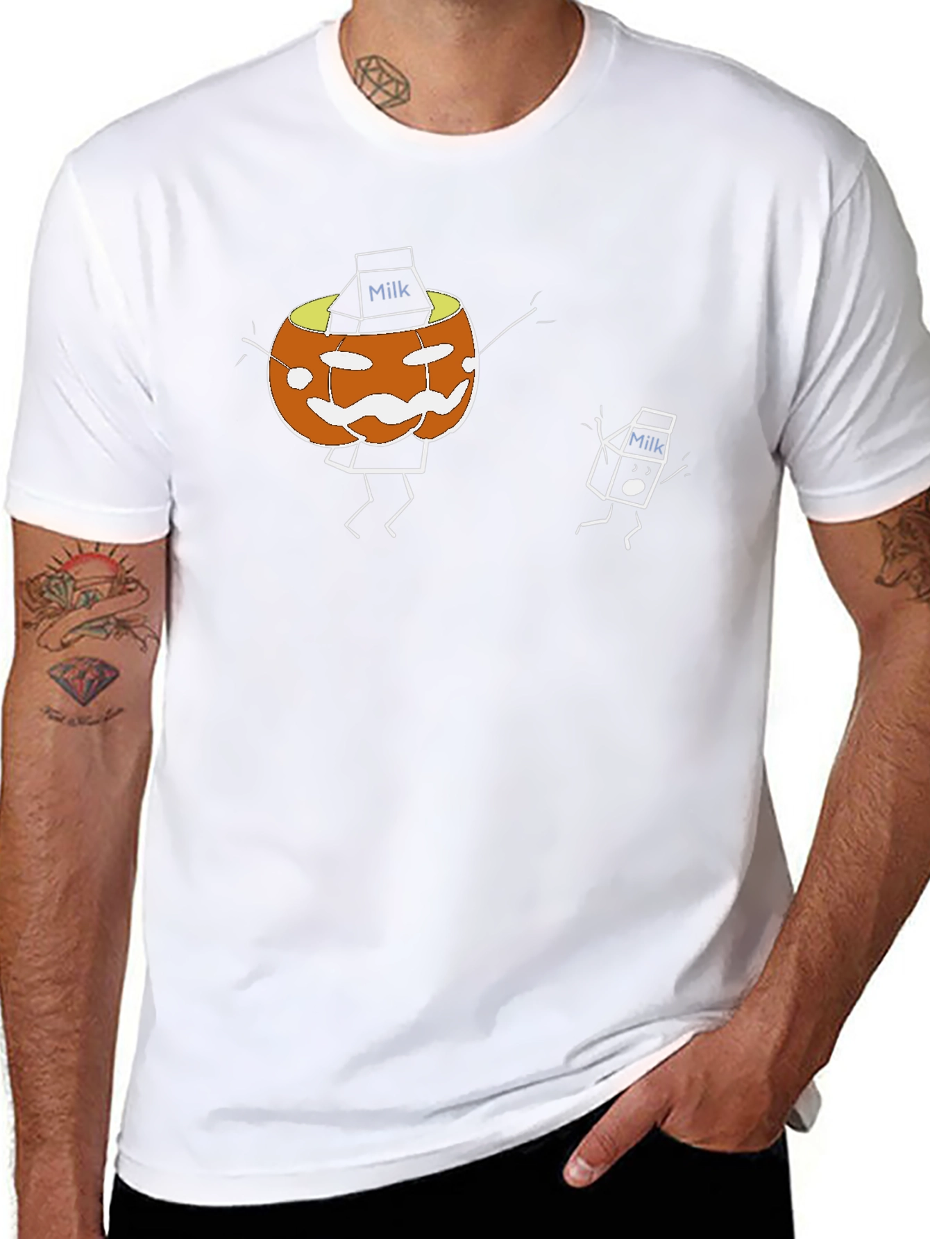 Funny Pumpkin Milk T-Shirt