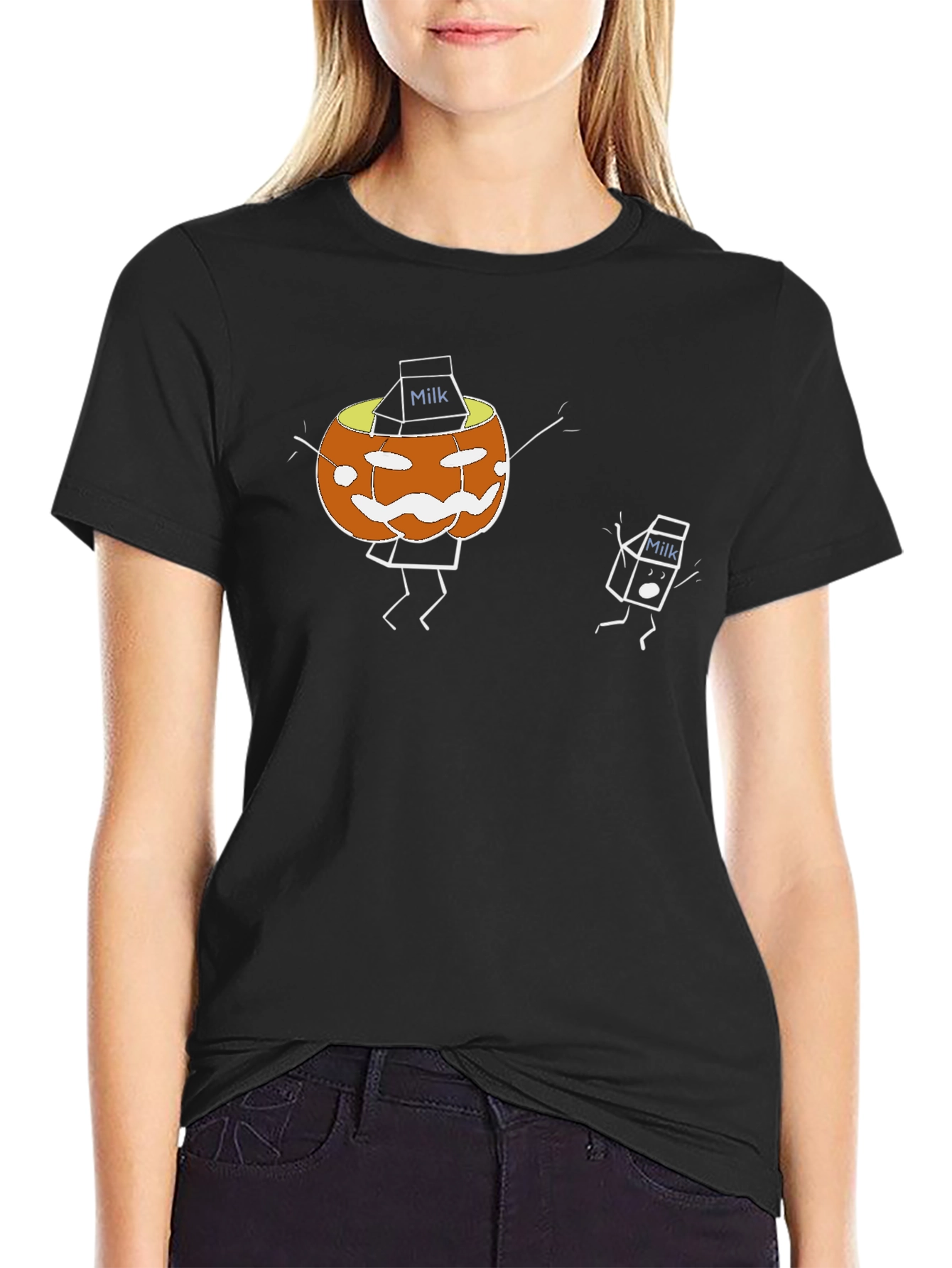 Funny Pumpkin Milk T-Shirt