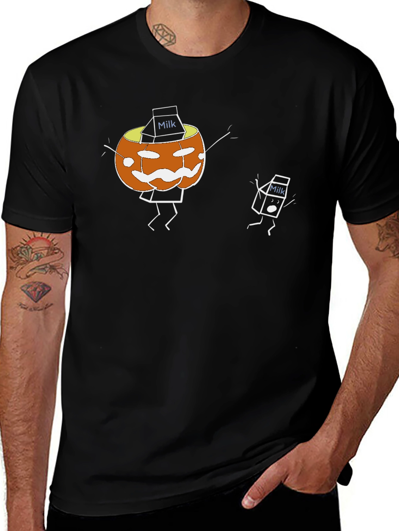 Funny Pumpkin Milk T-Shirt