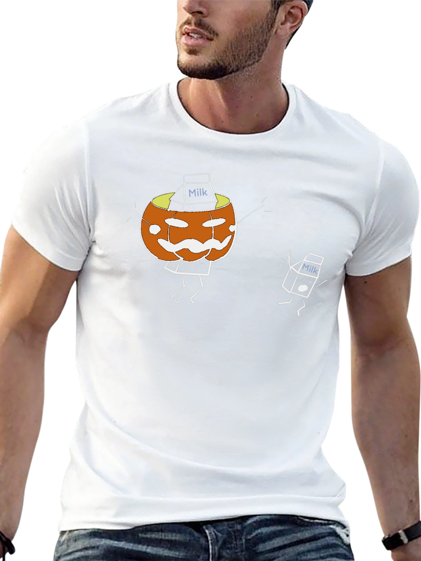 Funny Pumpkin Milk T-Shirt