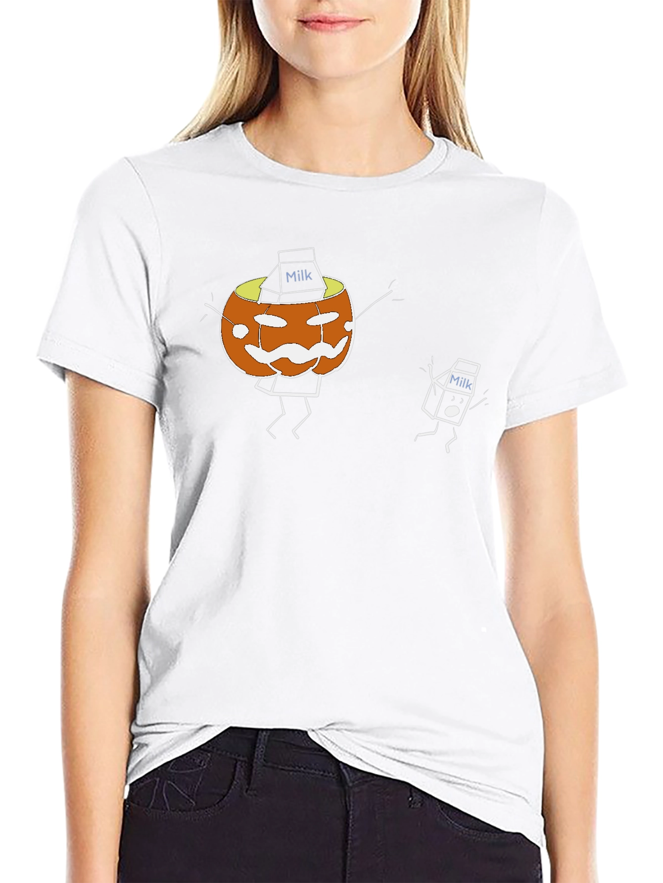 Funny Pumpkin Milk T-Shirt