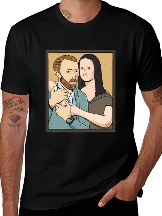 Van Gogh and Mona Lisa Graphic Tee