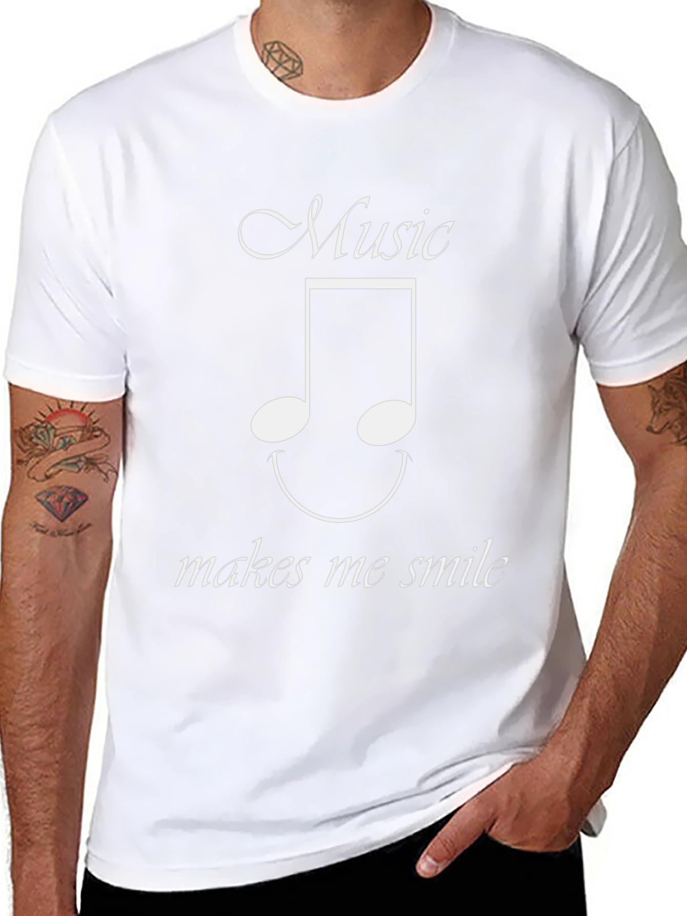 Music Makes Me Smile Graphic Tee