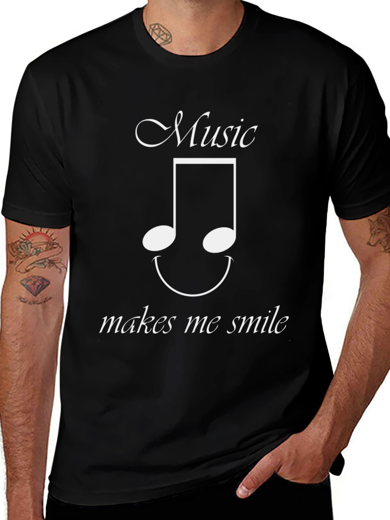 Music Makes Me Smile Graphic Tee