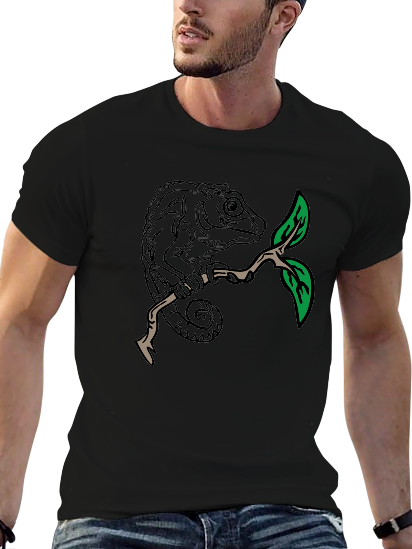 Chameleon Graphic T-Shirt - Unique Nature Tee