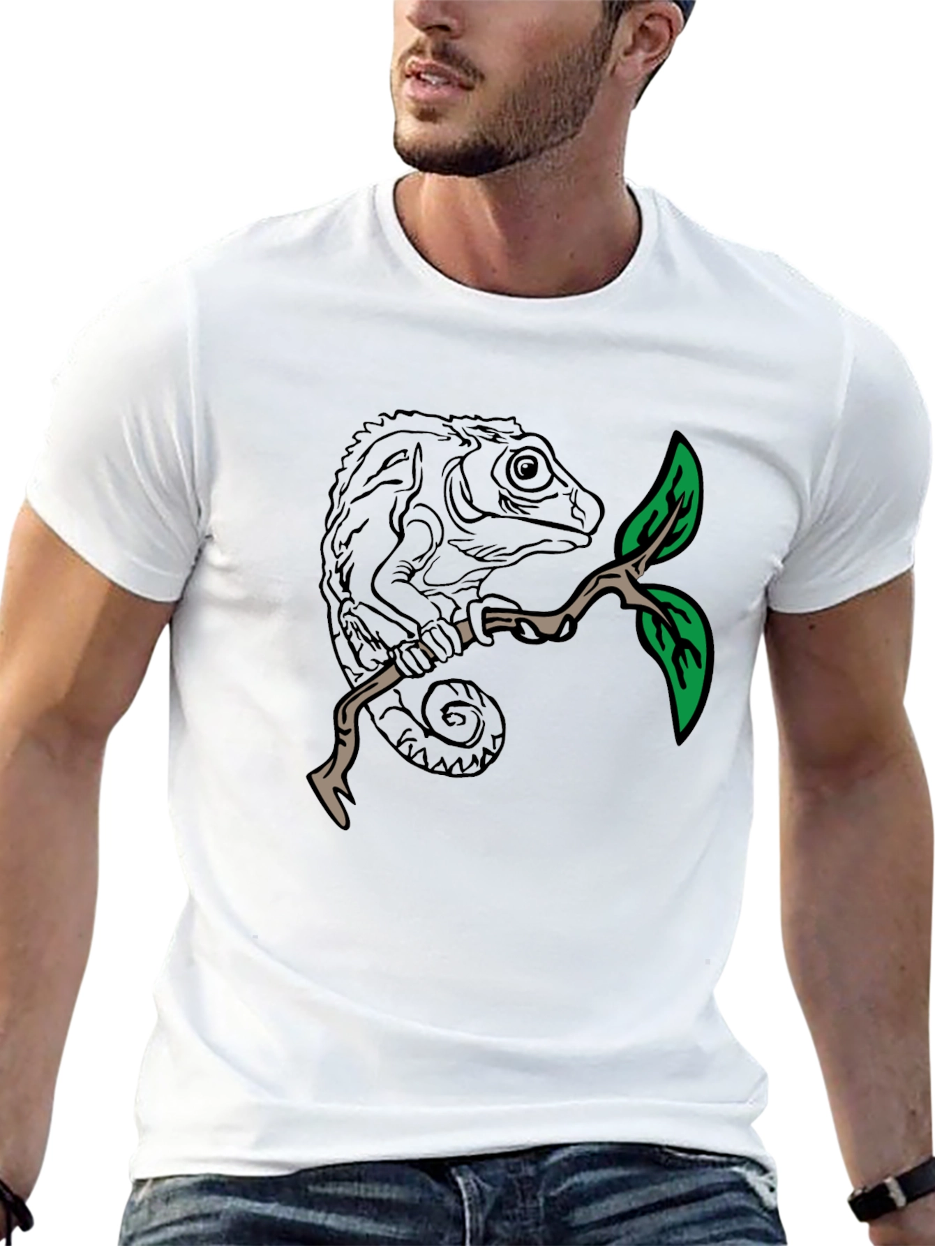 Chameleon Graphic T-Shirt - Unique Nature Tee