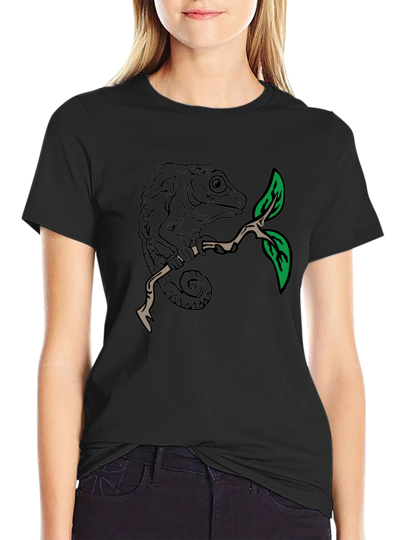 Chameleon Graphic T-Shirt - Unique Nature Tee