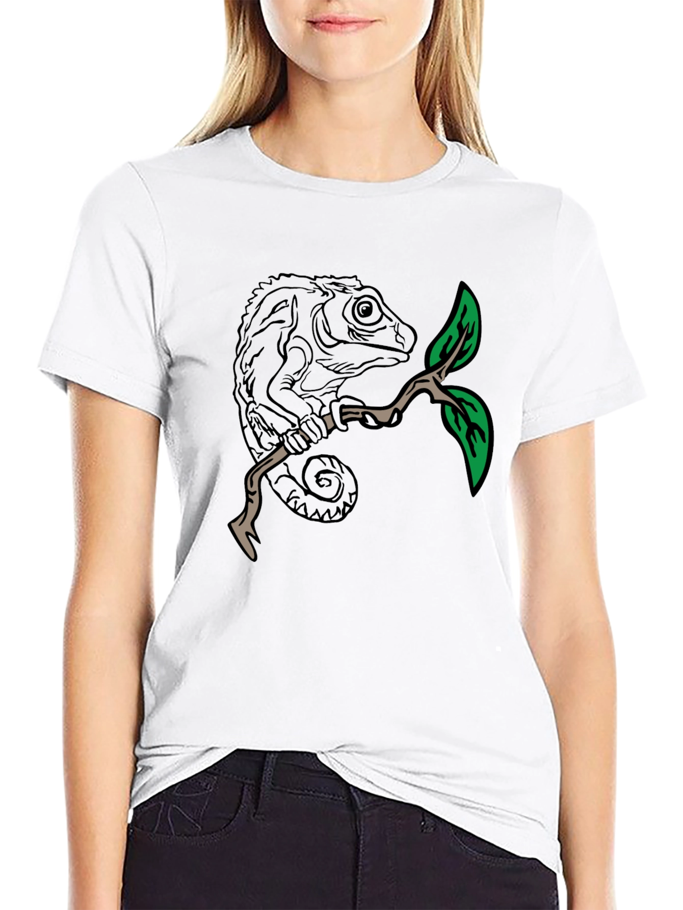 Chameleon Graphic T-Shirt - Unique Nature Tee