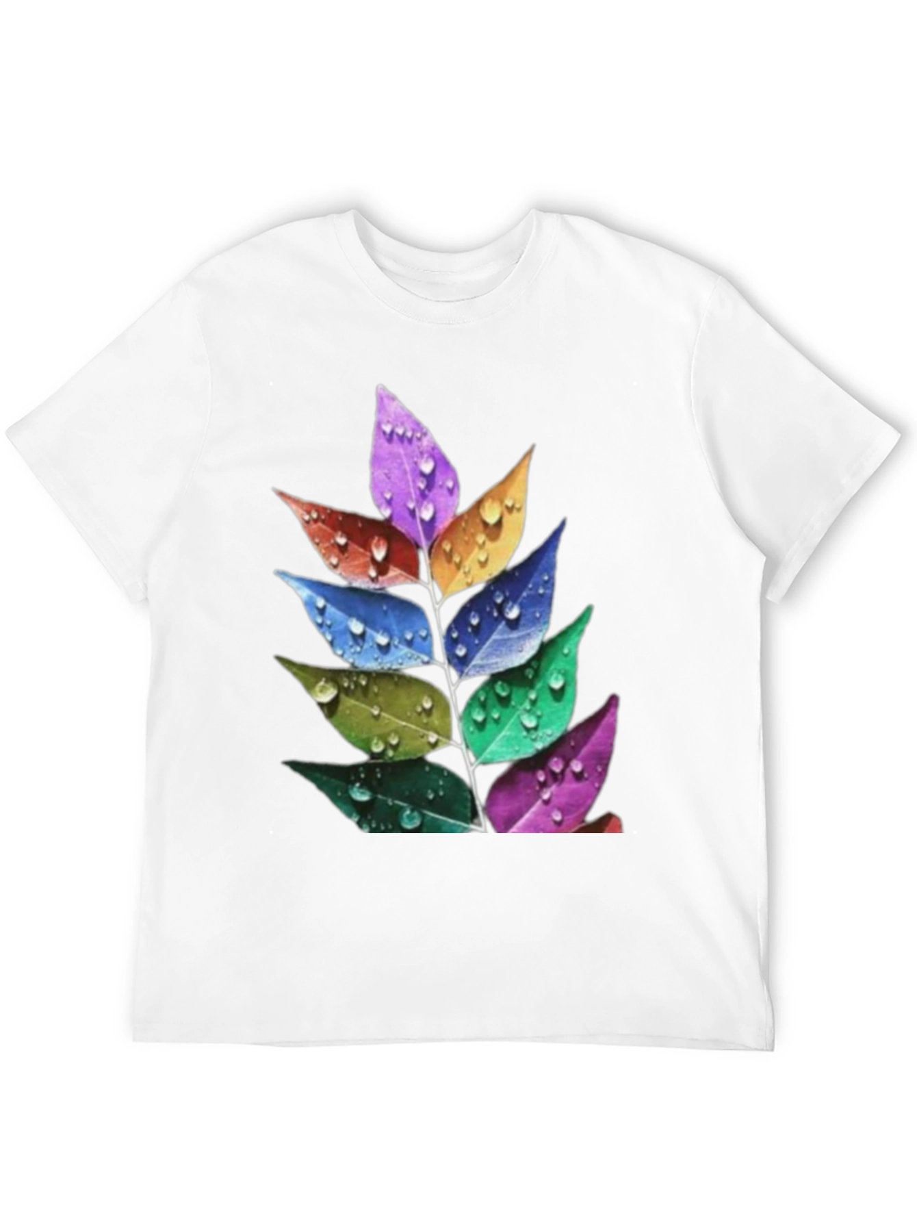 Rainbow Leaf T-Shirt - Stylish Nature Tee