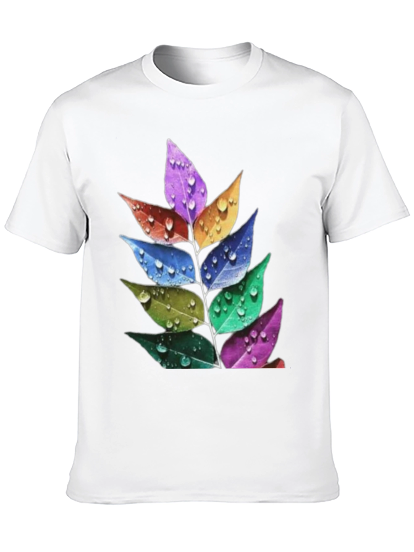 Rainbow Leaf T-Shirt - Stylish Nature Tee