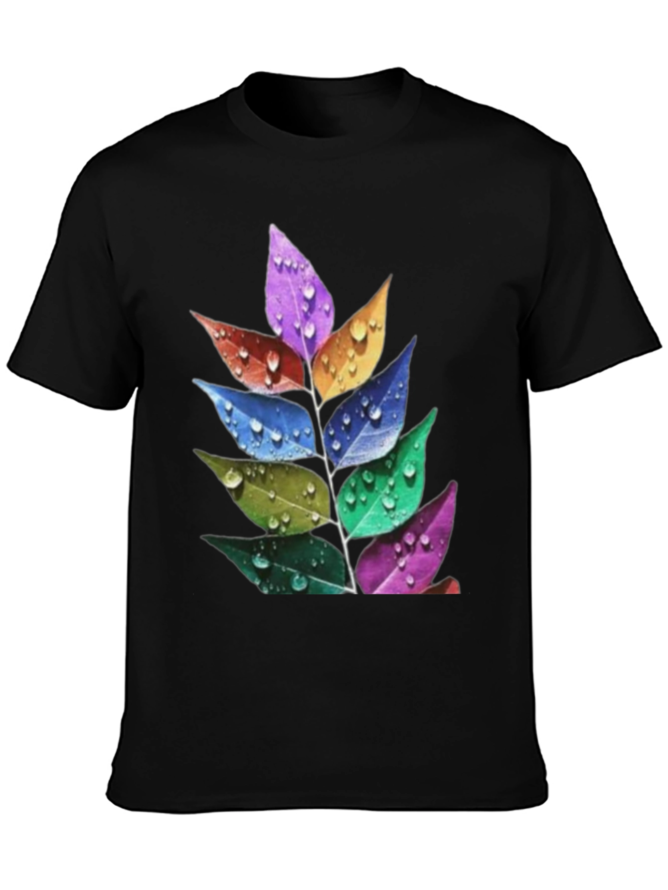 Rainbow Leaf T-Shirt - Stylish Nature Tee