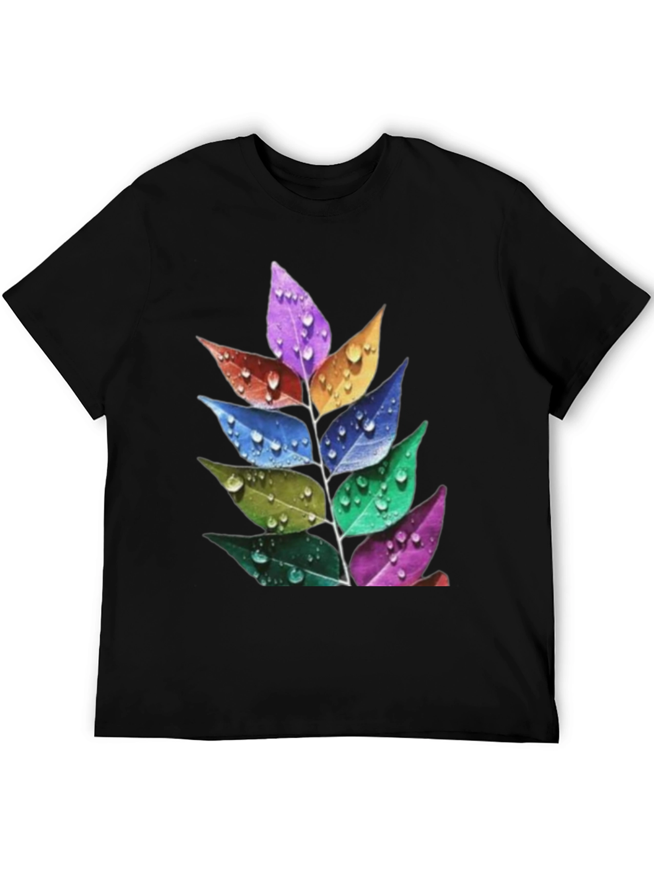Rainbow Leaf T-Shirt - Stylish Nature Tee