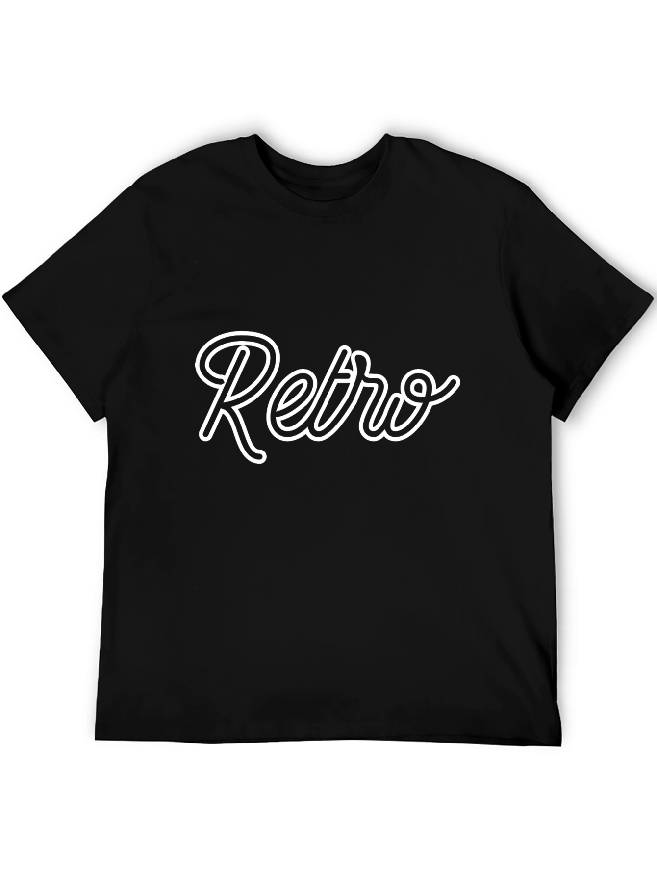 Retro Script Black T-Shirt