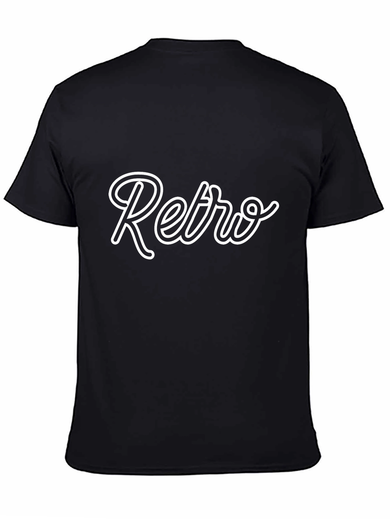 Retro Script Black T-Shirt
