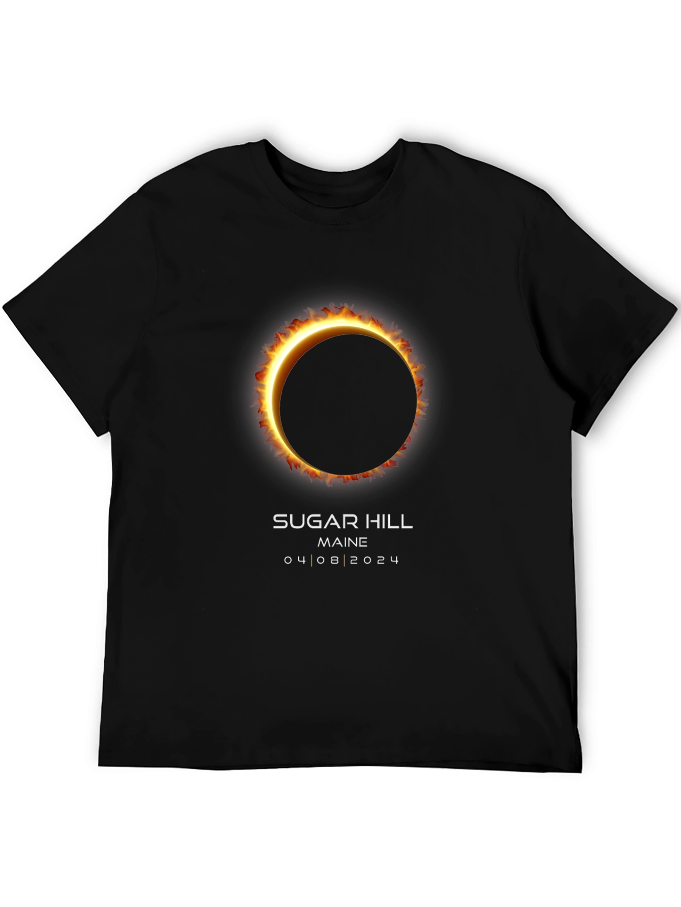 Sugar Hill Maine Eclipse 04/08/2024 Black T-Shirt