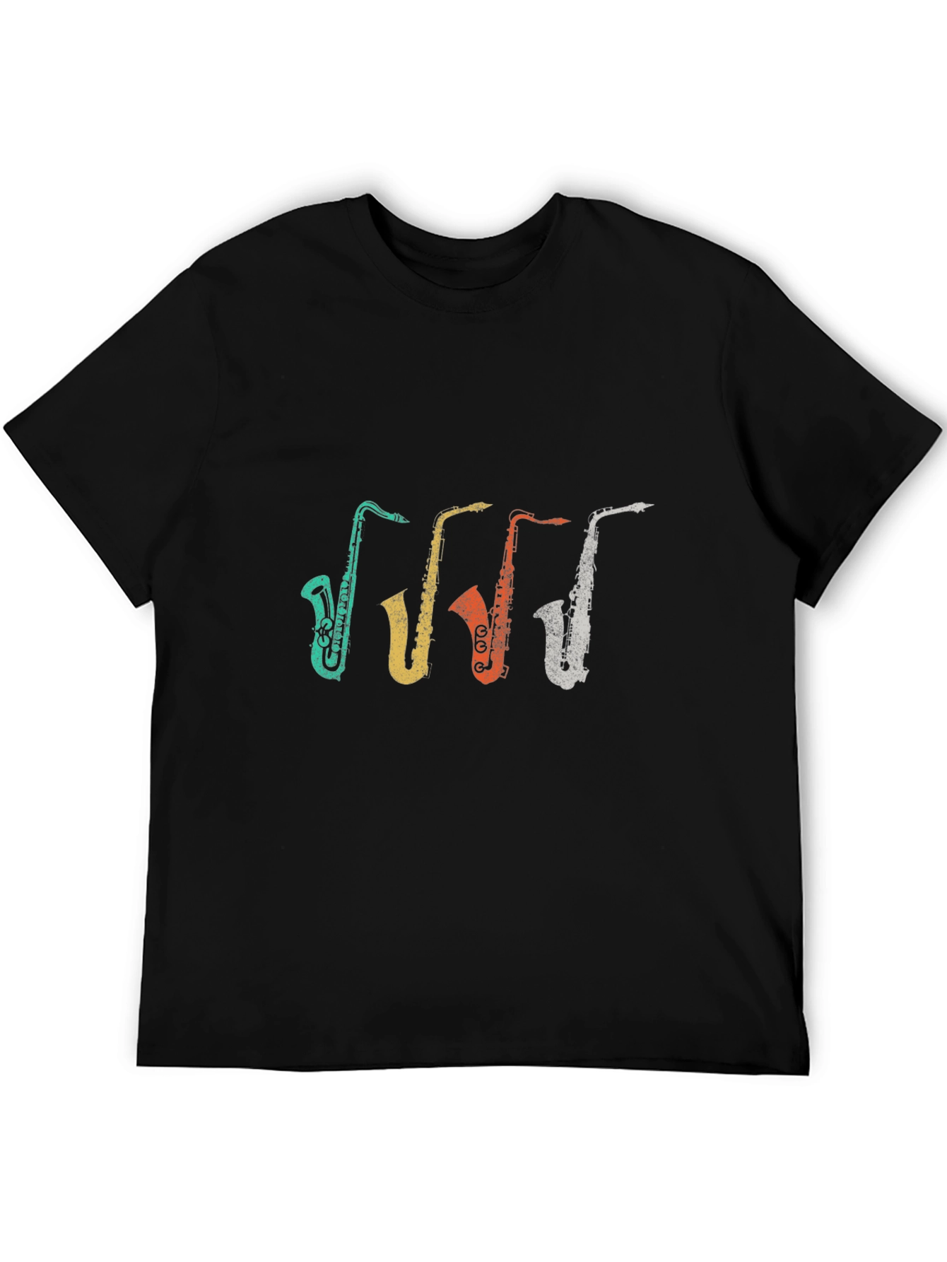 Retro Saxophone Graphic T-Shirt - Musical Instrument Tee