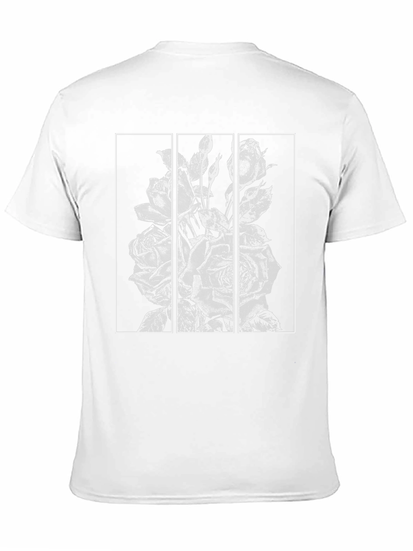 Floral Triptych Graphic Black T-Shirt